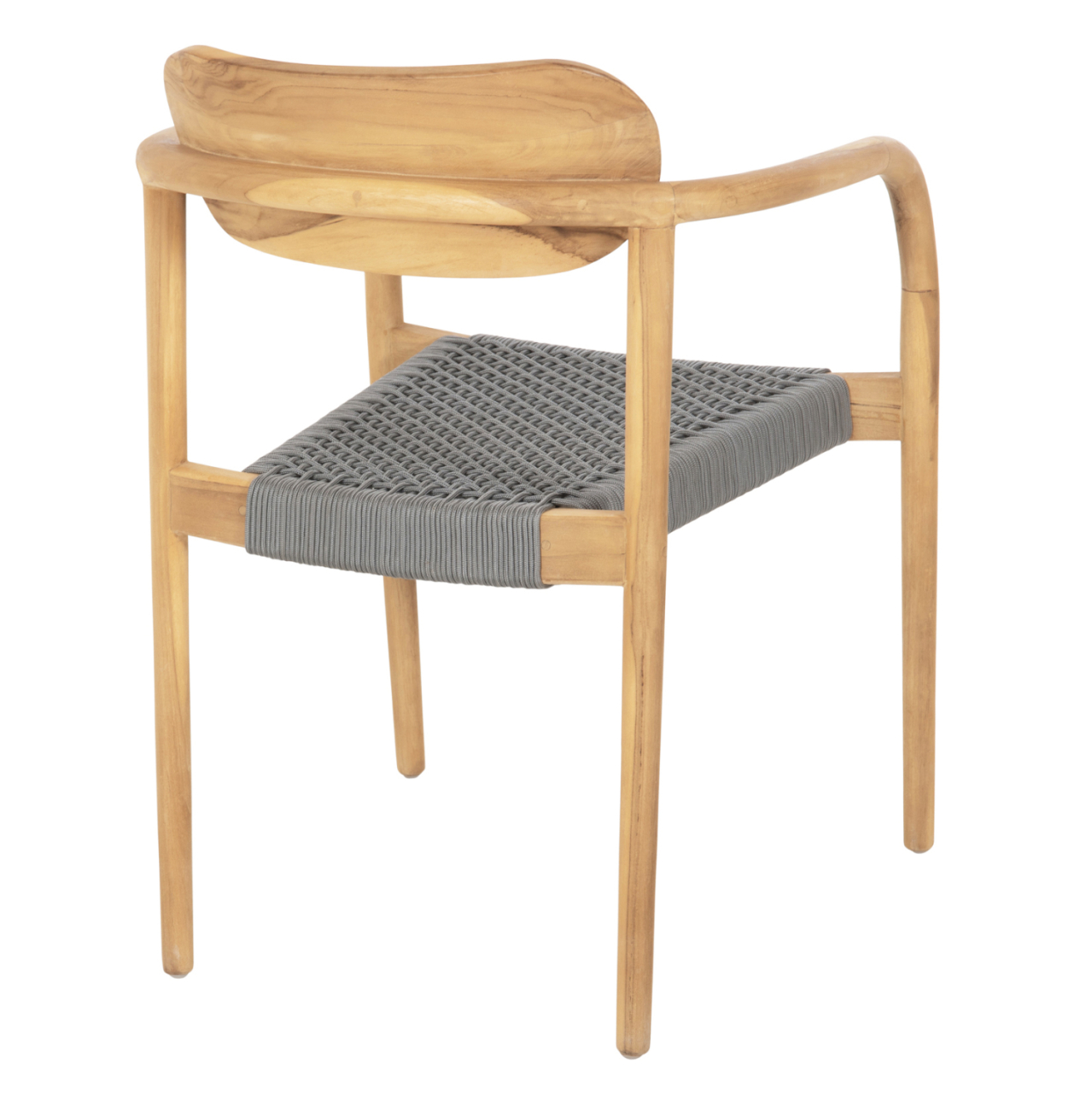 ARMCHAIR OSLO HM9636.08 TEAK WOOD IN NATURAL and ROPE--B'RATED 55x54x80Hcm. [5]
