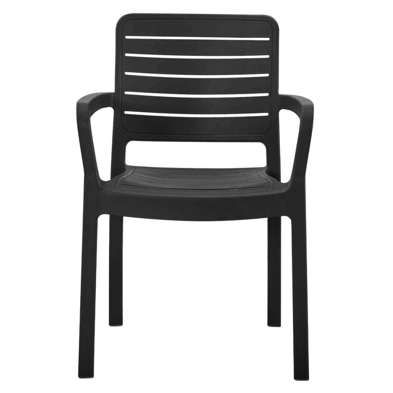 ARMCHAIR OUTDOOR FLAN HM6369.02 POLYPROPYLENE IN BLACK 57x56x82.5Hcm. [3]