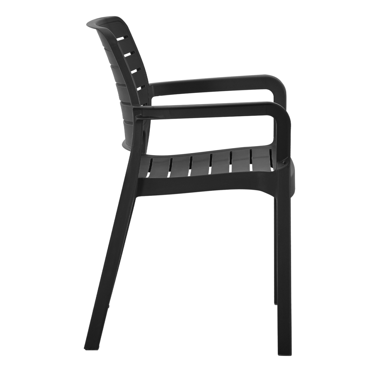 ARMCHAIR OUTDOOR FLAN HM6369.02 POLYPROPYLENE IN BLACK 57x56x82.5Hcm. [4]