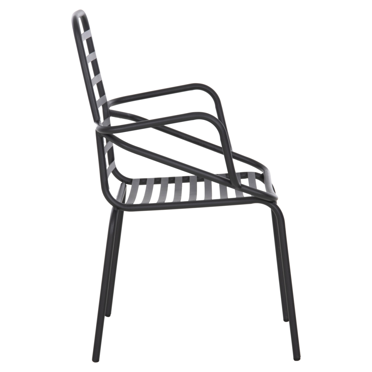 ARMCHAIR OUTDOOR FREE HM6045 METALLC BLACK 61x53x87Hcm. [4]