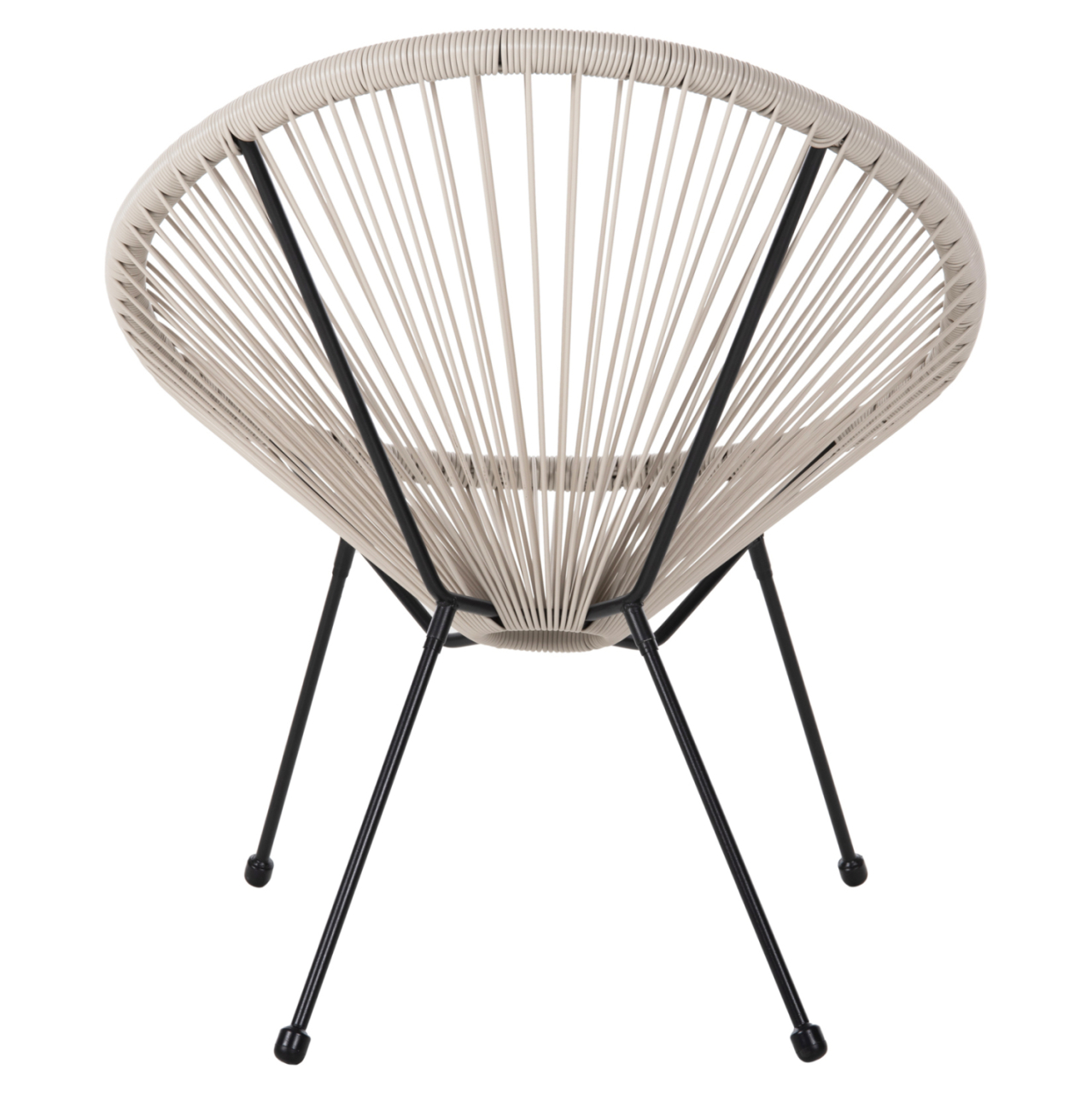 ARMCHAIR OUTDOOR NEST-TYPE ACAPULCO HM5872.03 BLACK METAL-SYNTHETIC RATTAN IN ECRU 71x72x80Hcm. [6]