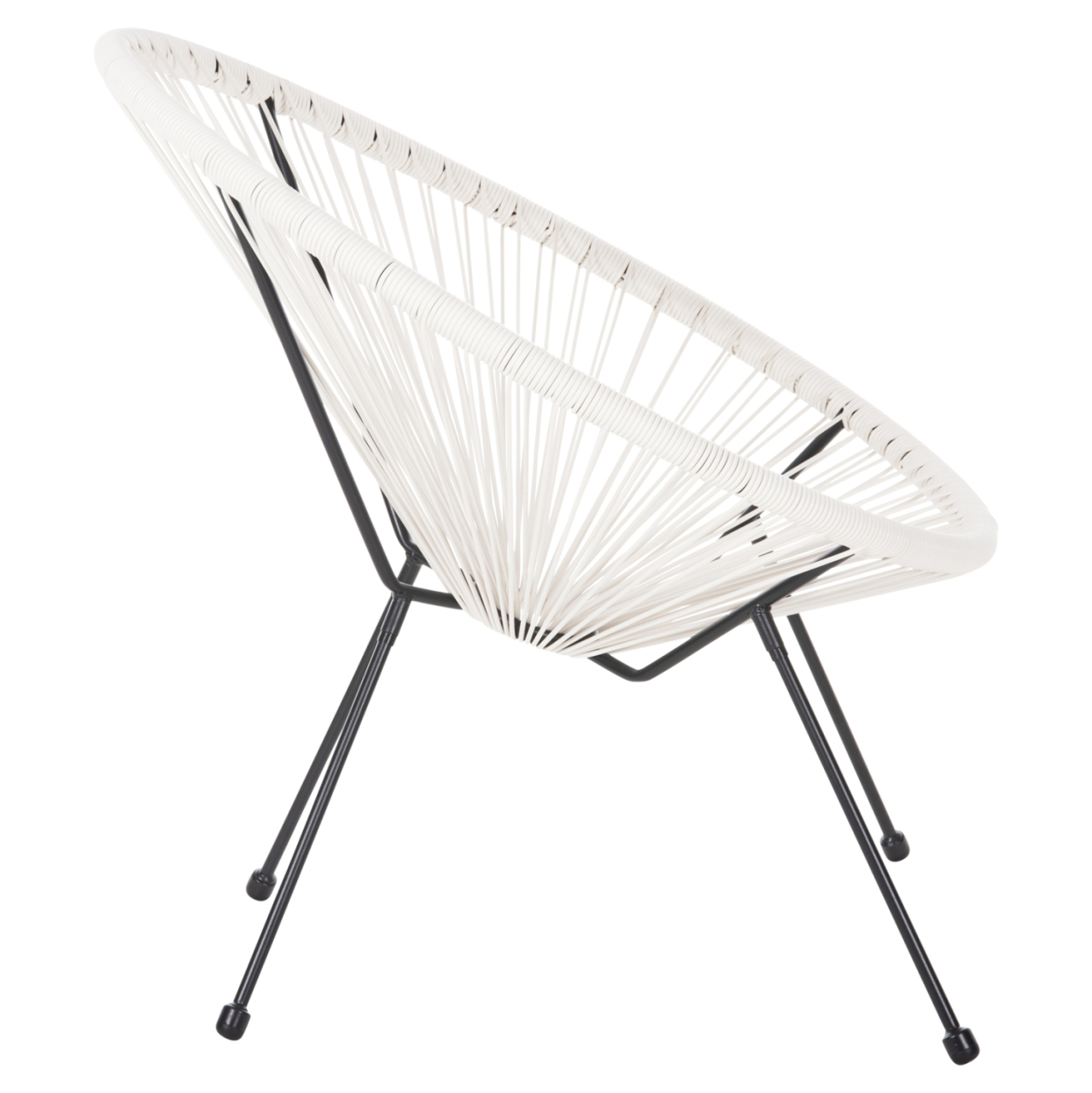ARMCHAIR OUTDOOR NEST-TYPE ACAPULCO HM5872.12 BLACK METAL-SYNTHETIC RATTAN IN WHITE 71x72x80Hcm. [4]