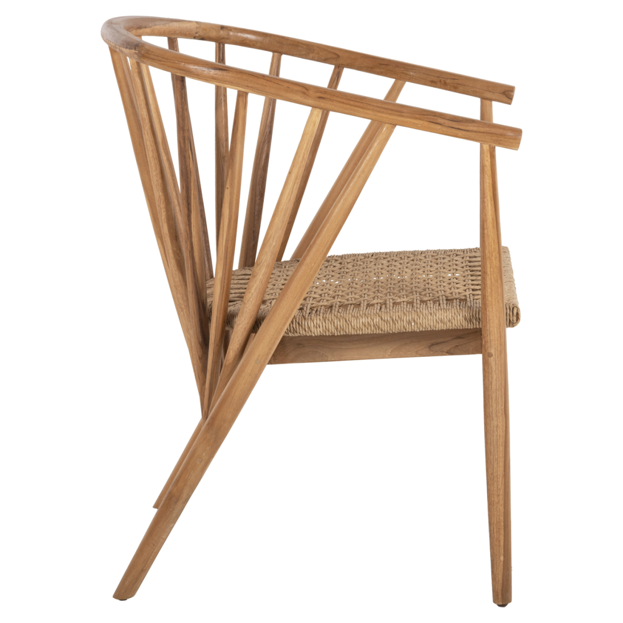 ARMCHAIR PERMAINE HM9825 TEAK WOOD-SYNTHETIC ROPE IN NATURAL COLOR 57.5x59.5x82Hcm. [4]