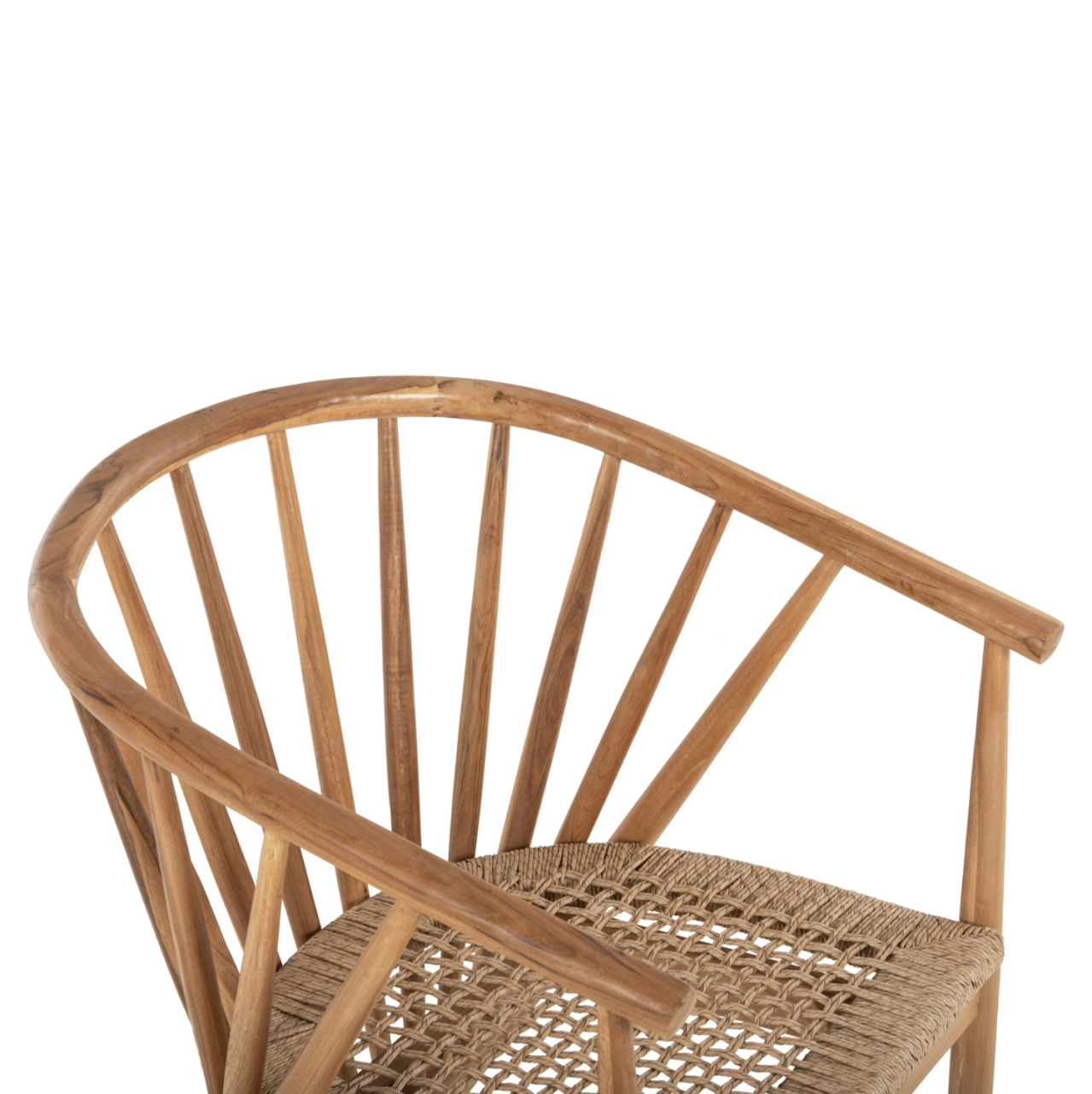 ARMCHAIR PERMAINE HM9825 TEAK WOOD-SYNTHETIC ROPE IN NATURAL COLOR 57.5x59.5x82Hcm. [7]