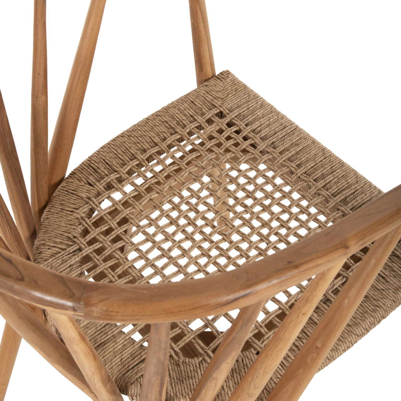ARMCHAIR PERMAINE HM9825 TEAK WOOD-SYNTHETIC ROPE IN NATURAL COLOR 57.5x59.5x82Hcm. [8]