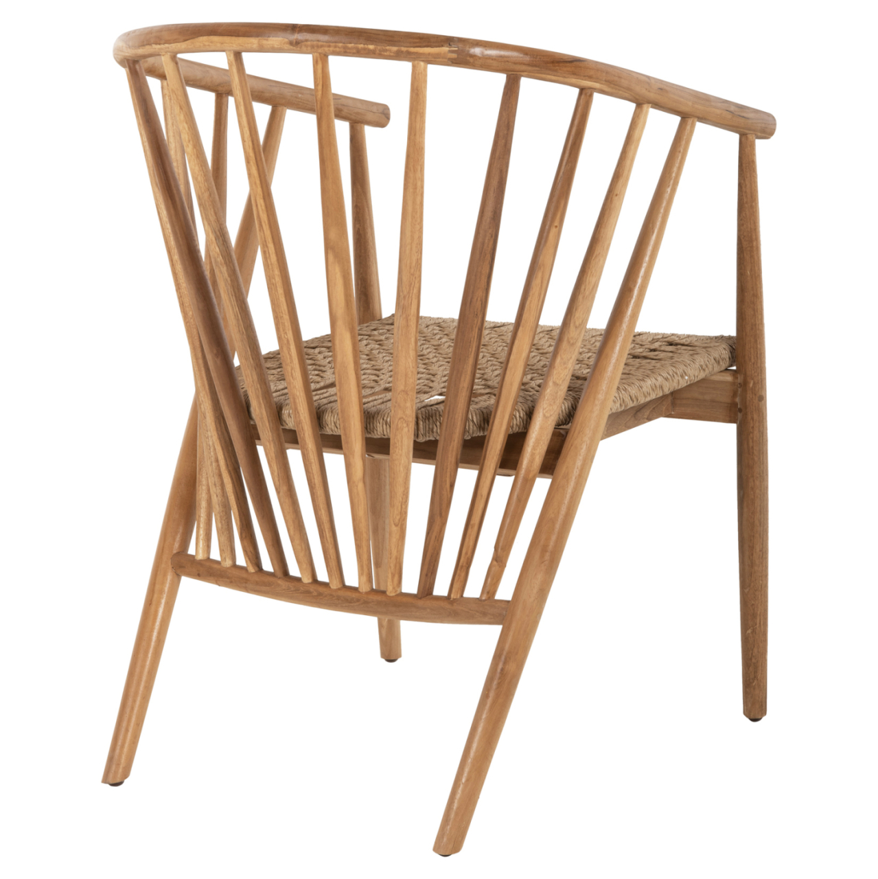 ARMCHAIR PERMAINE HM9825 TEAK WOOD-SYNTHETIC ROPE IN NATURAL COLOR 57.5x59.5x82Hcm. [5]