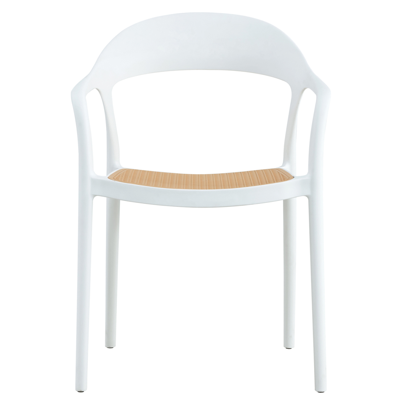 ARMCHAIR POLYPROPYLENE CLEO HM5935.01 WHITE-BEIGE 57x53x81Hcm. [3]