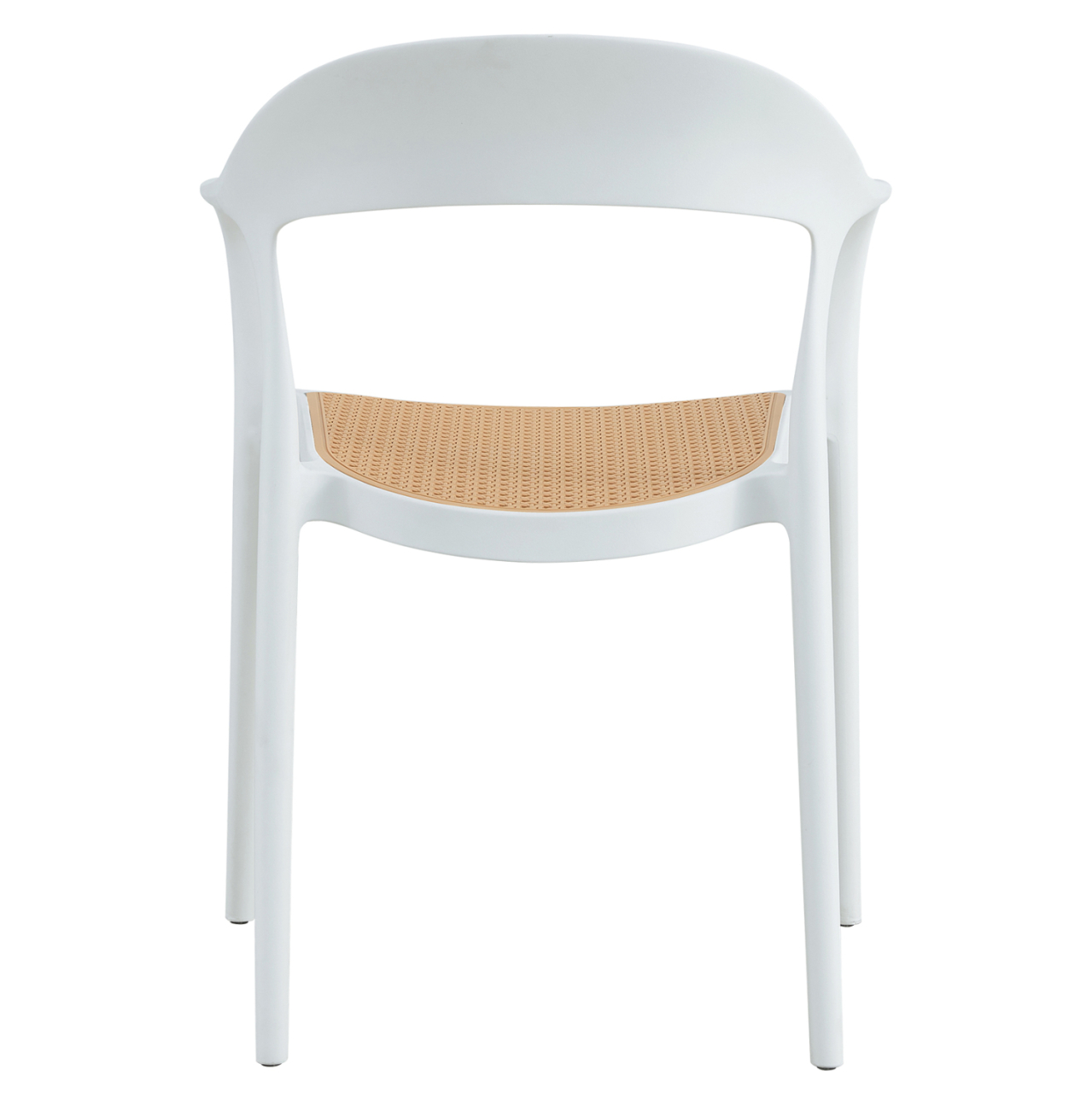 ARMCHAIR POLYPROPYLENE CLEO HM5935.01 WHITE-BEIGE 57x53x81Hcm. [5]