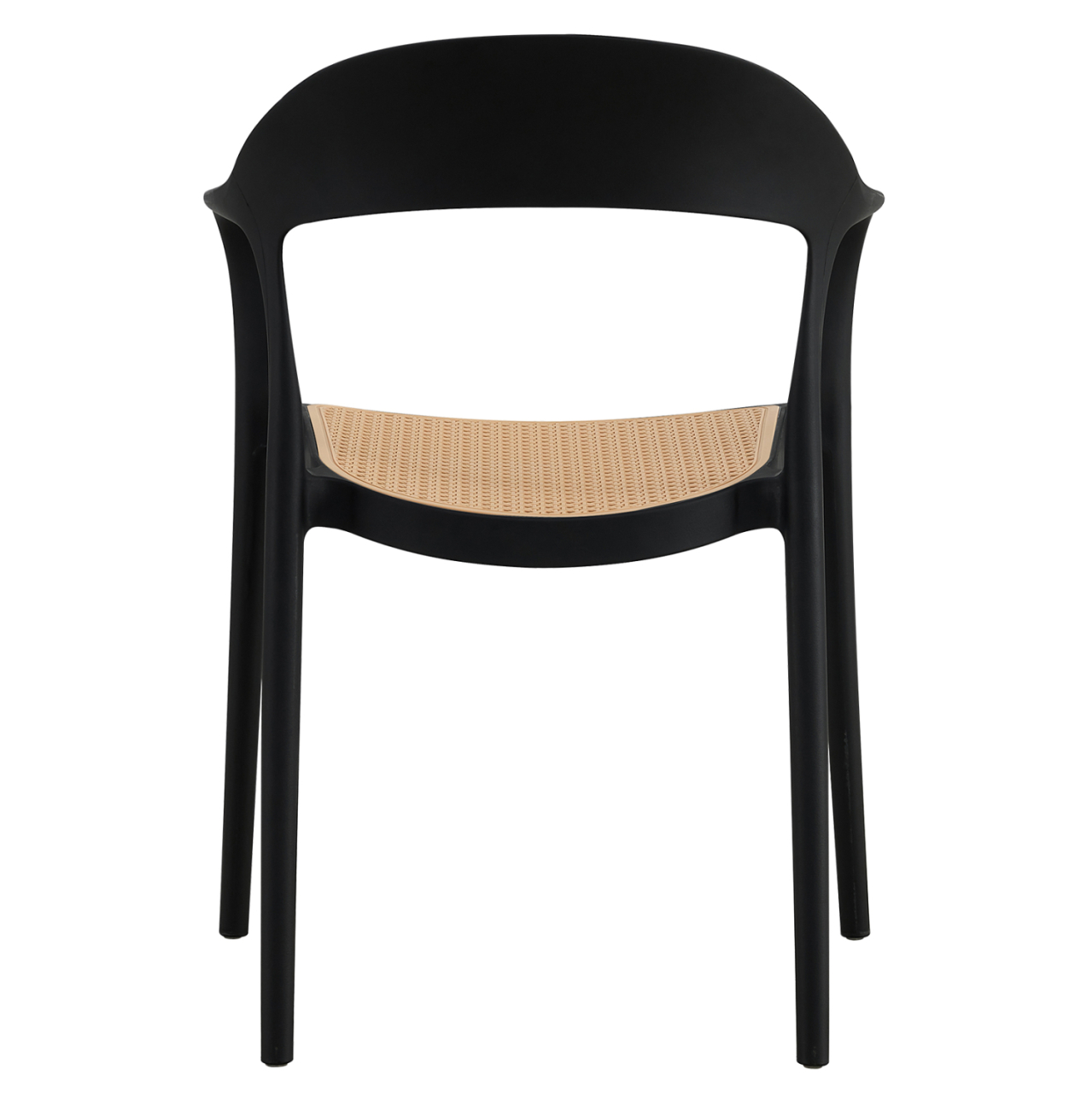 ARMCHAIR POLYPROPYLENE CLEO HM5935.02 BLACK WITH BEIGE SEAT 57x53x81Hcm. [5]