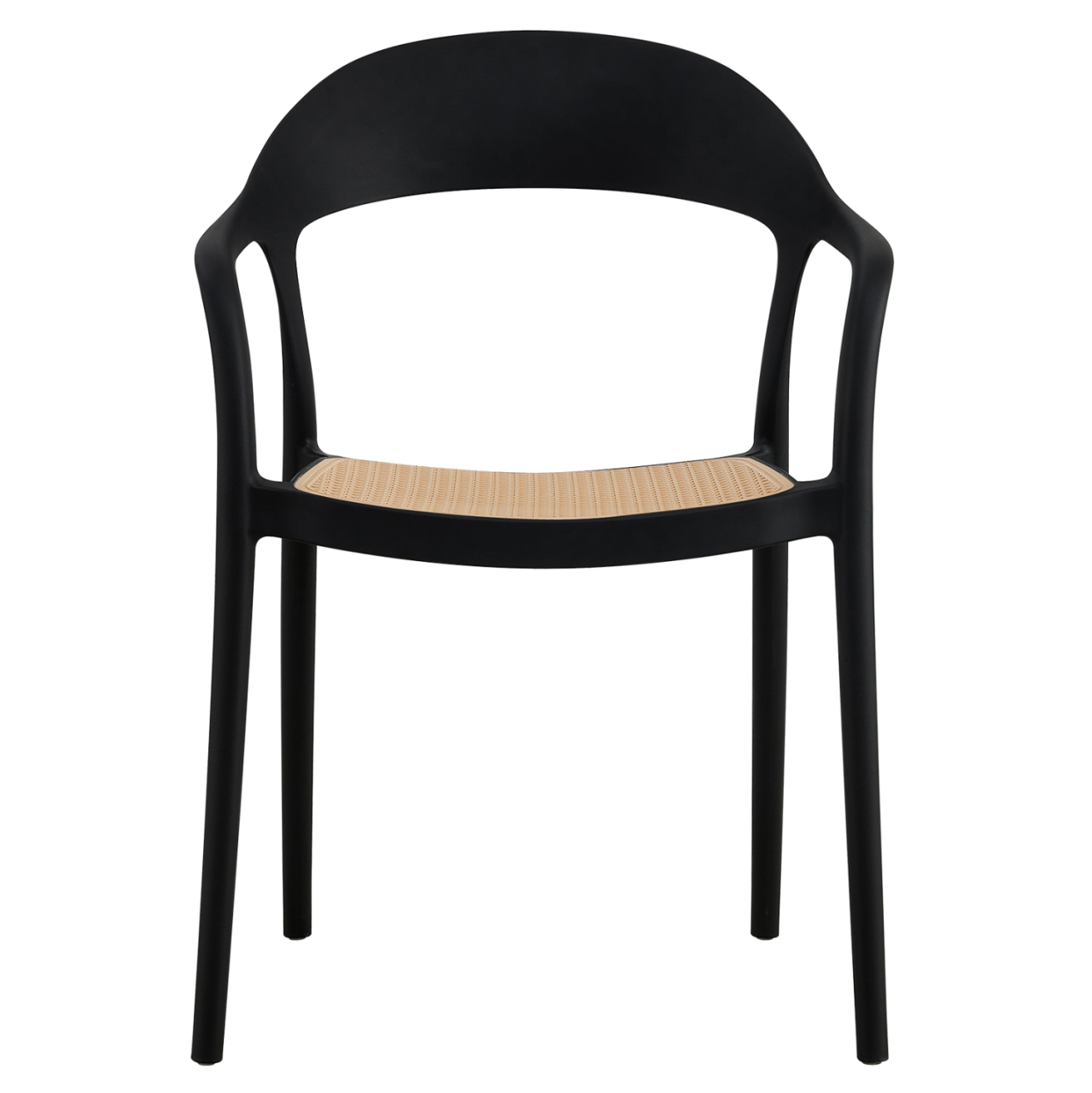 ARMCHAIR POLYPROPYLENE CLEO HM5935.02 BLACK WITH BEIGE SEAT 57x53x81Hcm. [3]