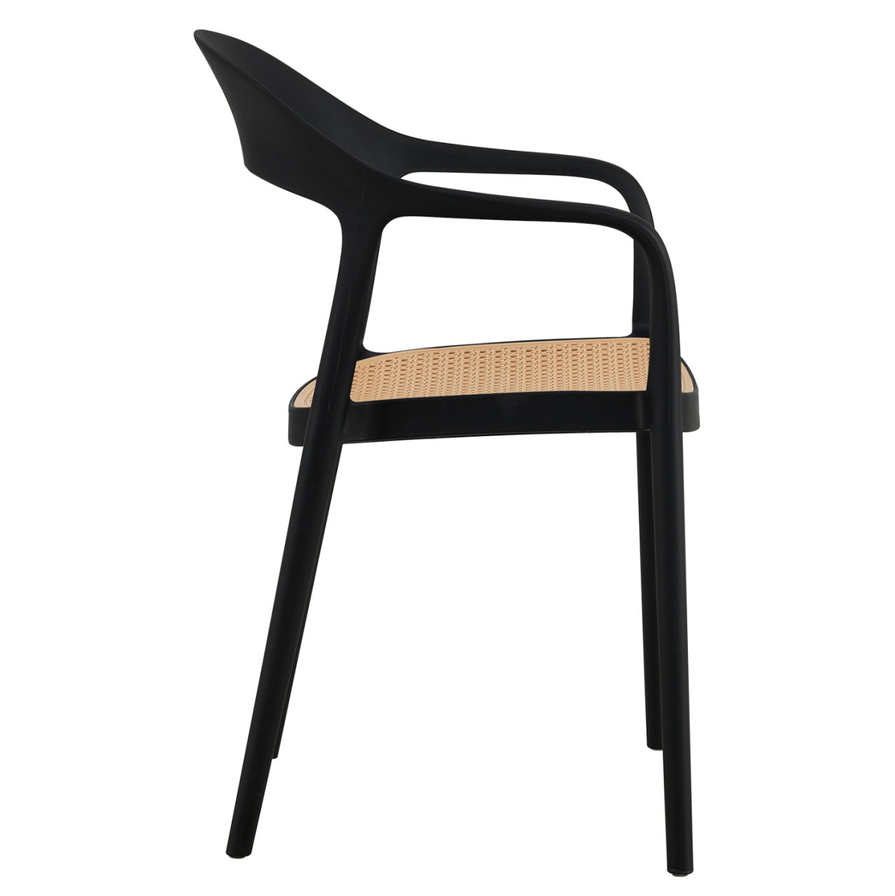 ARMCHAIR POLYPROPYLENE CLEO HM5935.02 BLACK WITH BEIGE SEAT 57x53x81Hcm. [4]