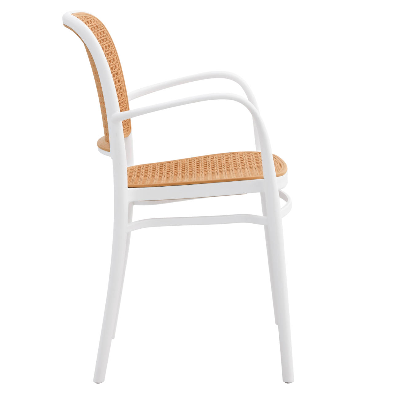 ARMCHAIR POLYPROPYLENE FLOW HM5938.01 WHITE AND BEIGE 55x53x86Hcm. [4]