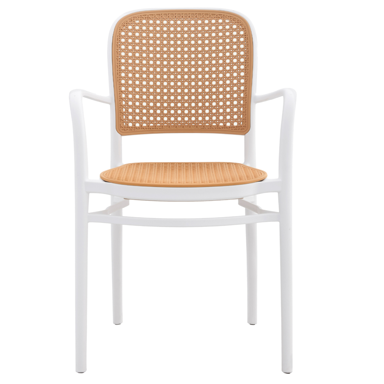 ARMCHAIR POLYPROPYLENE FLOW HM5938.01 WHITE AND BEIGE 55x53x86Hcm. [3]