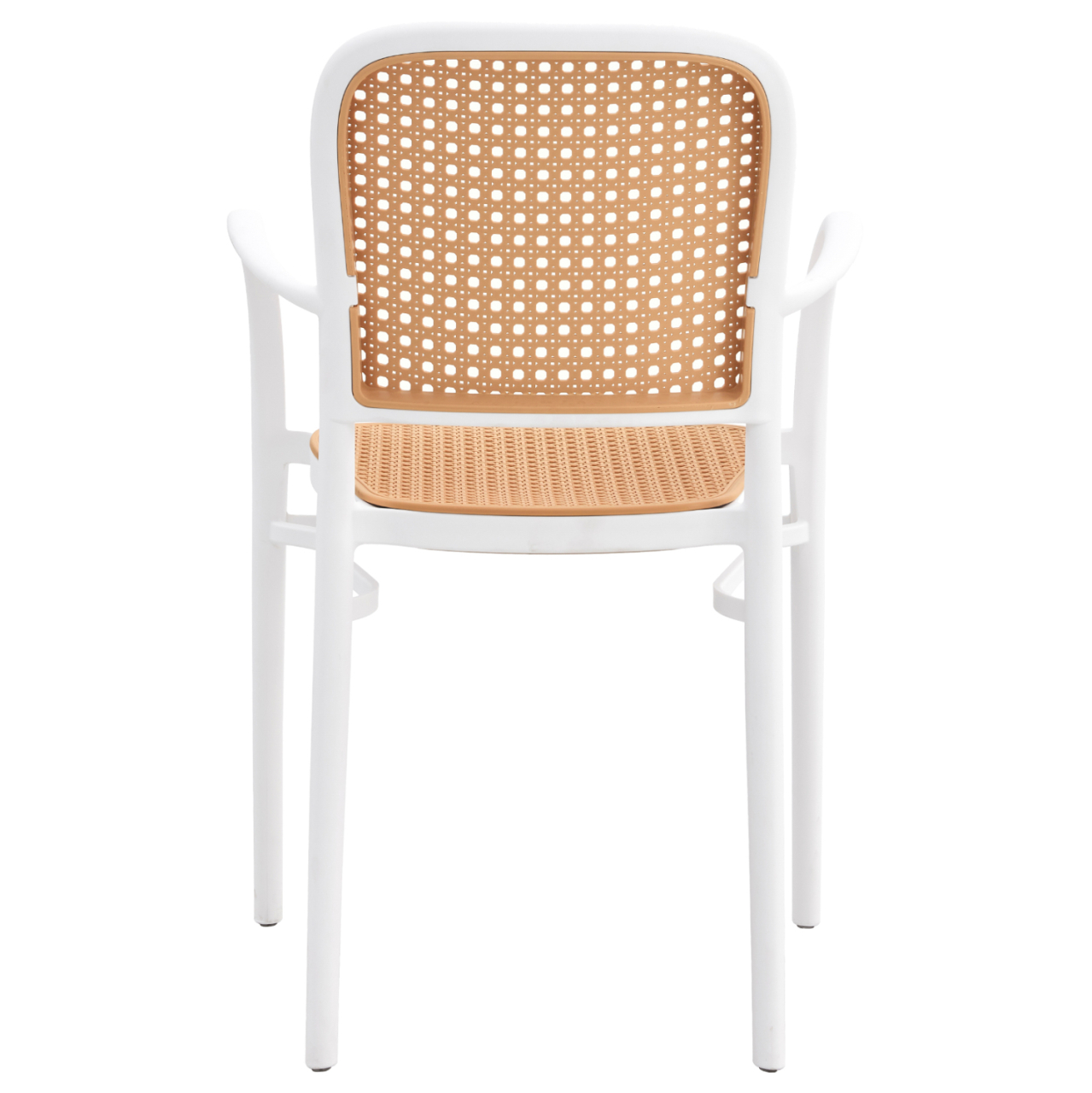 ARMCHAIR POLYPROPYLENE FLOW HM5938.01 WHITE AND BEIGE 55x53x86Hcm. [5]
