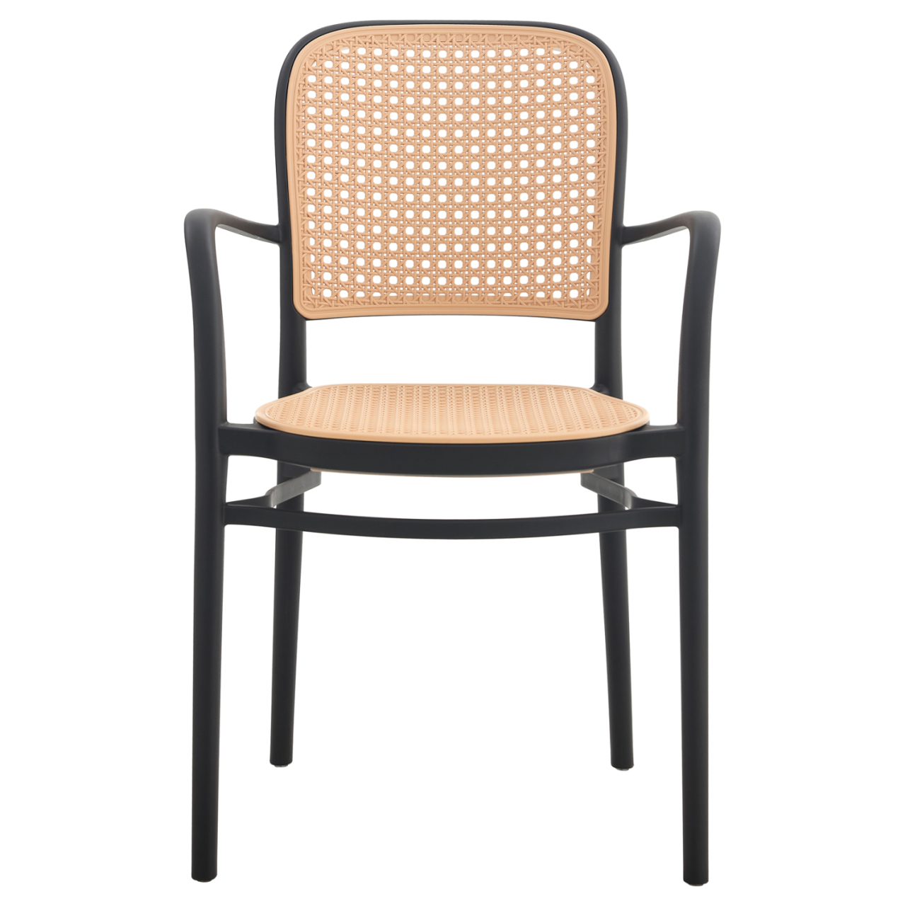 ARMCHAIR POLYPROPYLENE FLOW HM5938.02 BLACK AND BEIGE 55x53x86Hcm. [3]