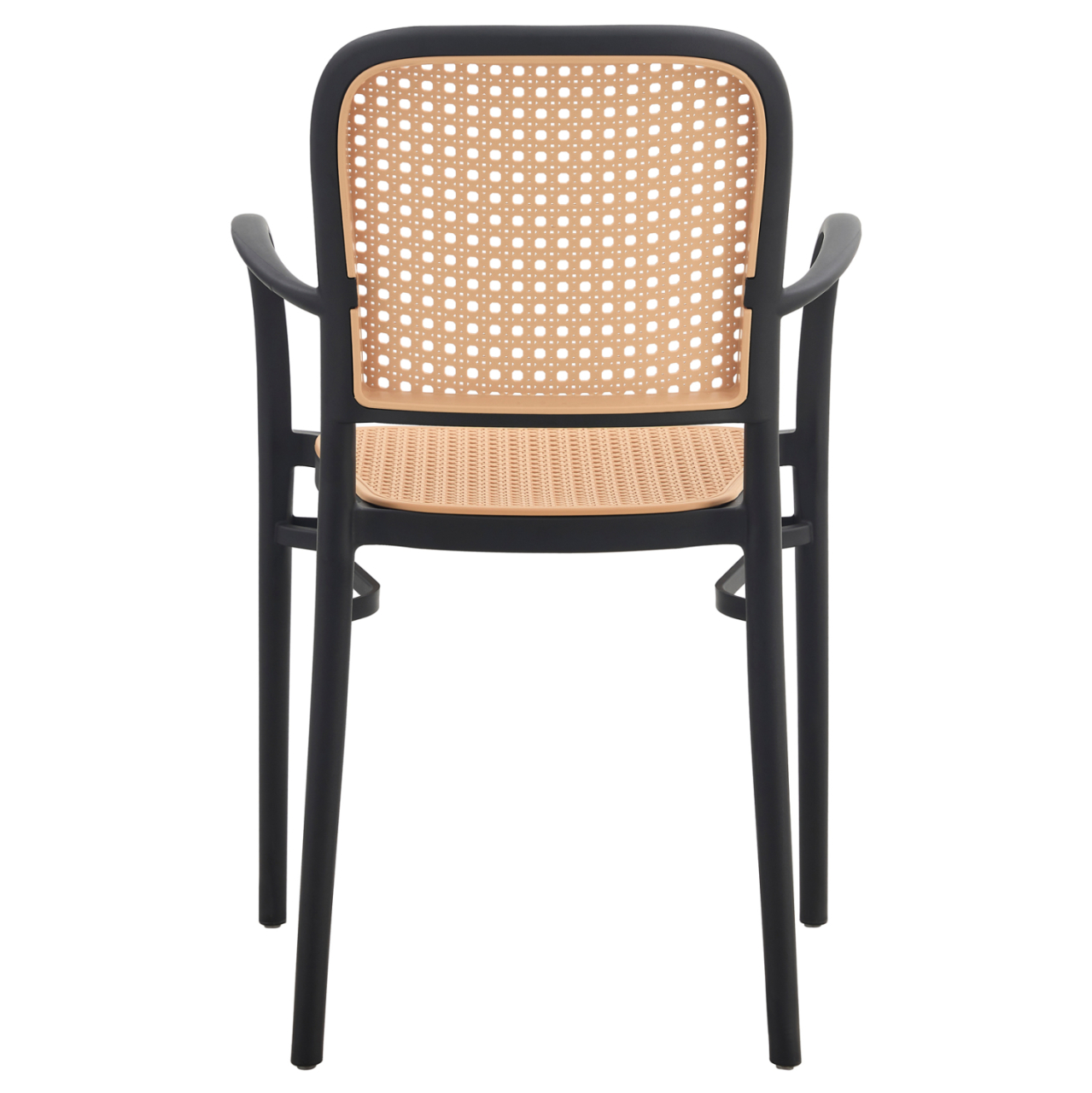 ARMCHAIR POLYPROPYLENE FLOW HM5938.02 BLACK AND BEIGE 55x53x86Hcm. [5]