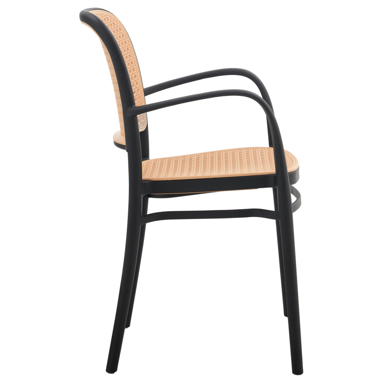 ARMCHAIR POLYPROPYLENE FLOW HM5938.02 BLACK AND BEIGE 55x53x86Hcm. [4]