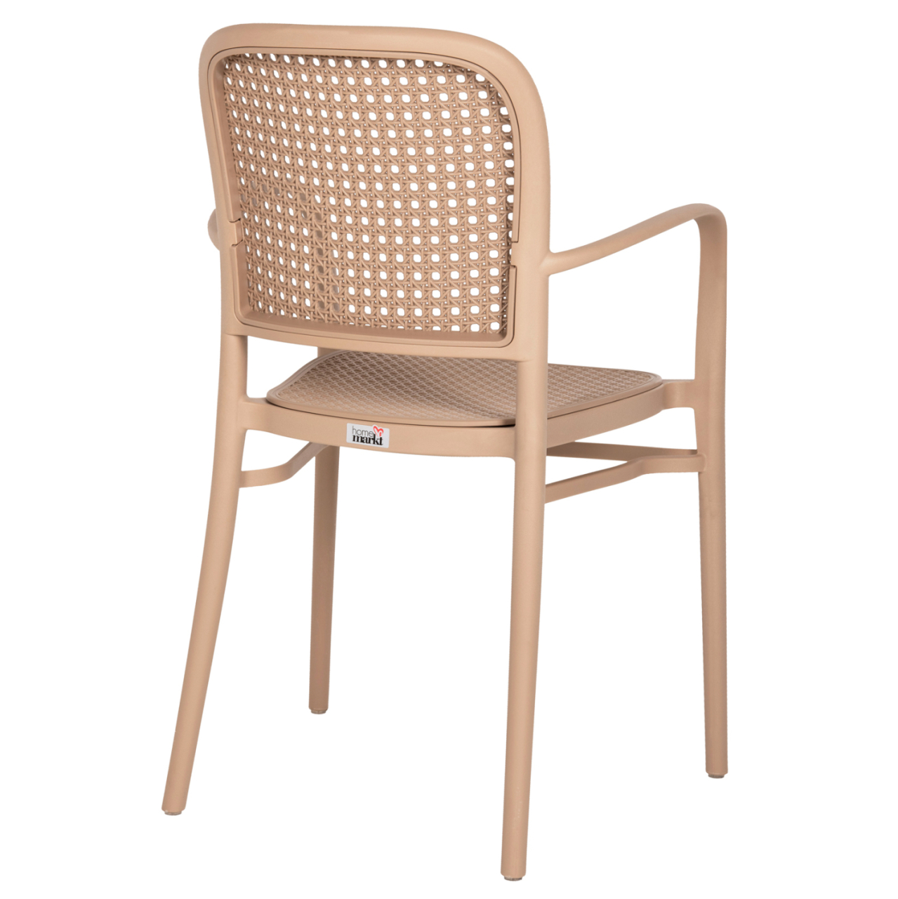 ARMCHAIR POLYPROPYLENE FLOW HM5938.03 CAPPUCCINO 55x53x86Hcm. [5]