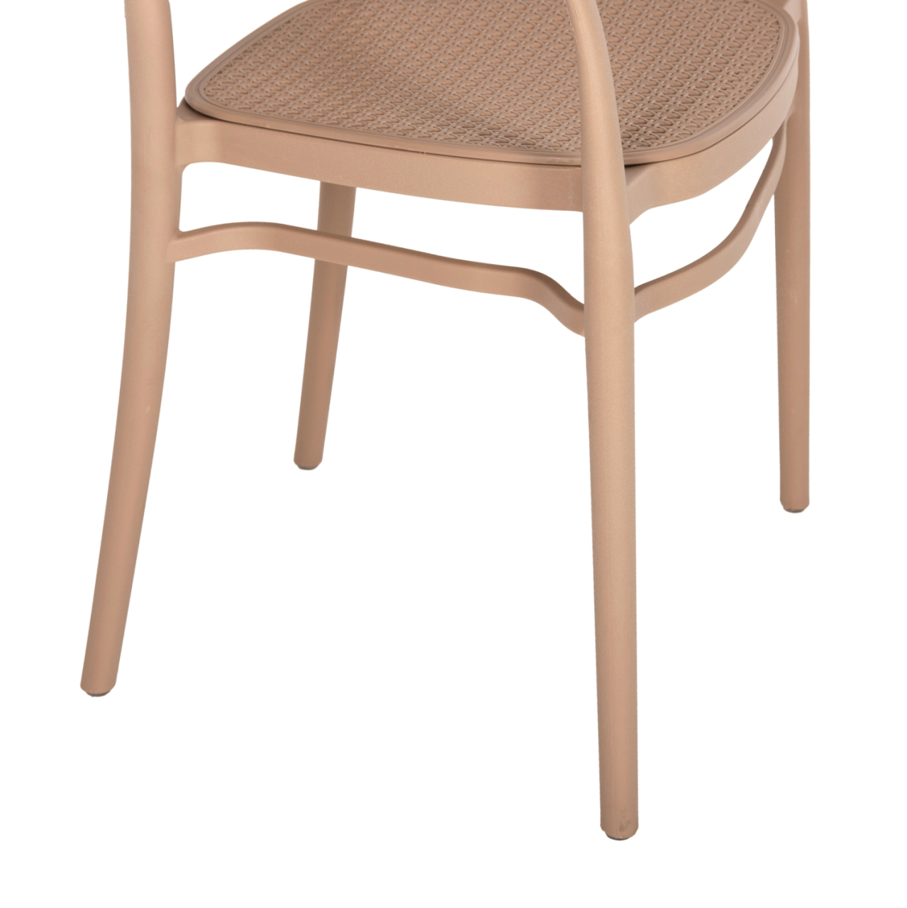 ARMCHAIR POLYPROPYLENE FLOW HM5938.03 CAPPUCCINO 55x53x86Hcm. [10]