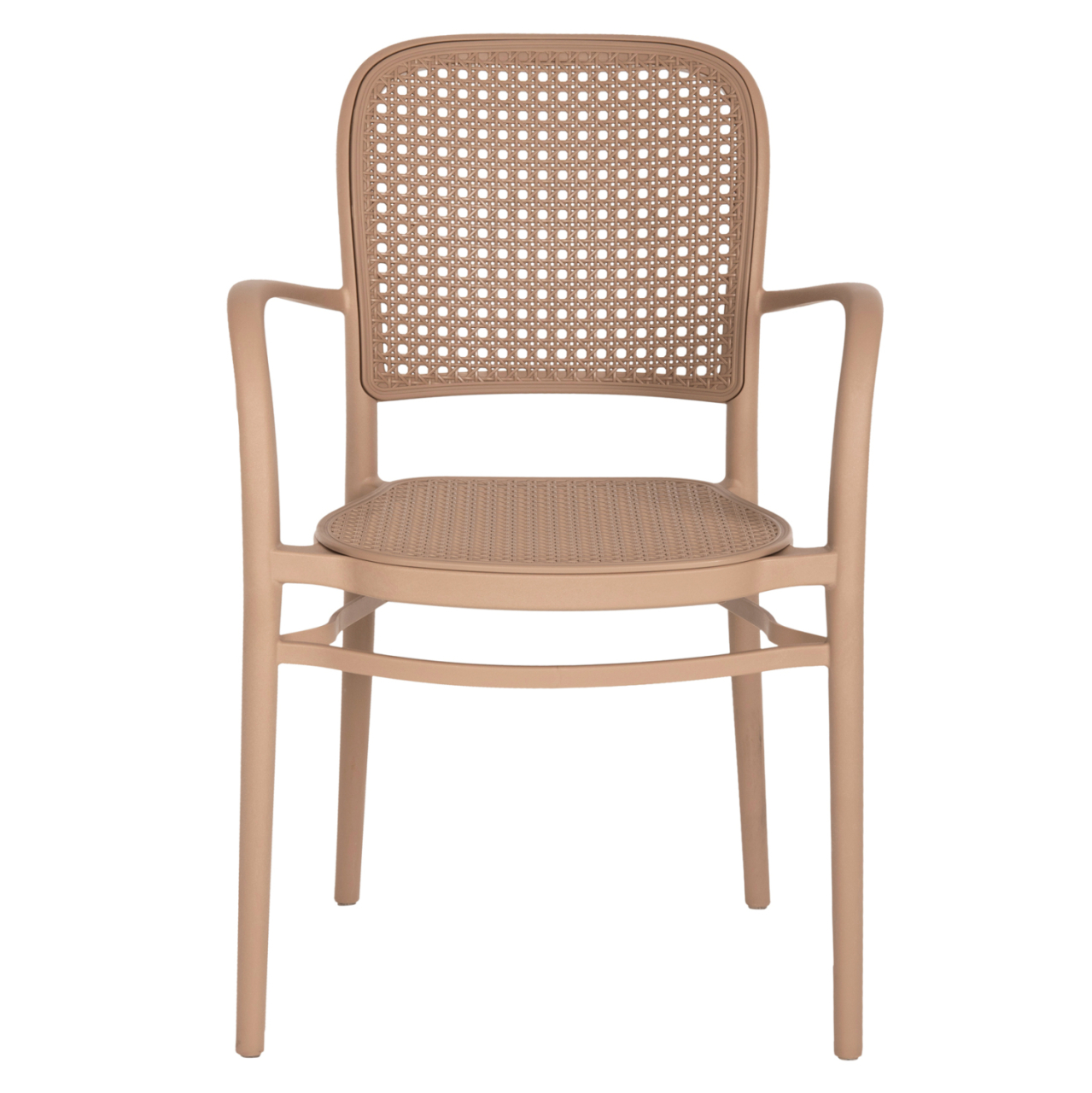 ARMCHAIR POLYPROPYLENE FLOW HM5938.03 CAPPUCCINO 55x53x86Hcm. [3]