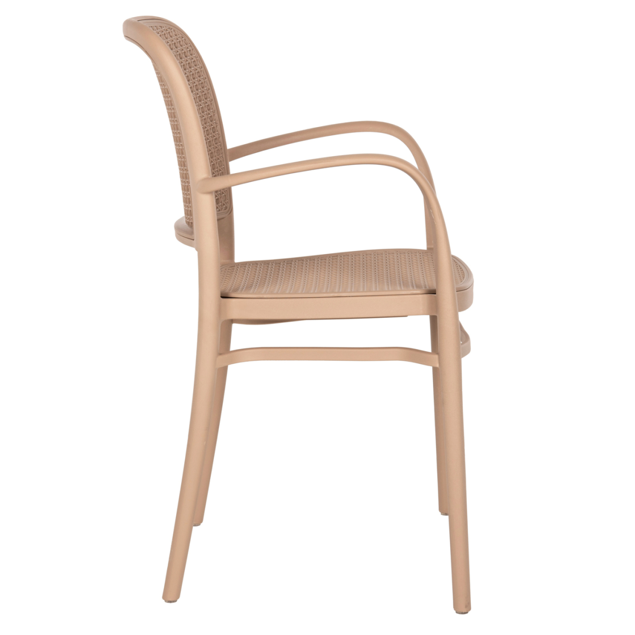 ARMCHAIR POLYPROPYLENE FLOW HM5938.03 CAPPUCCINO 55x53x86Hcm. [4]