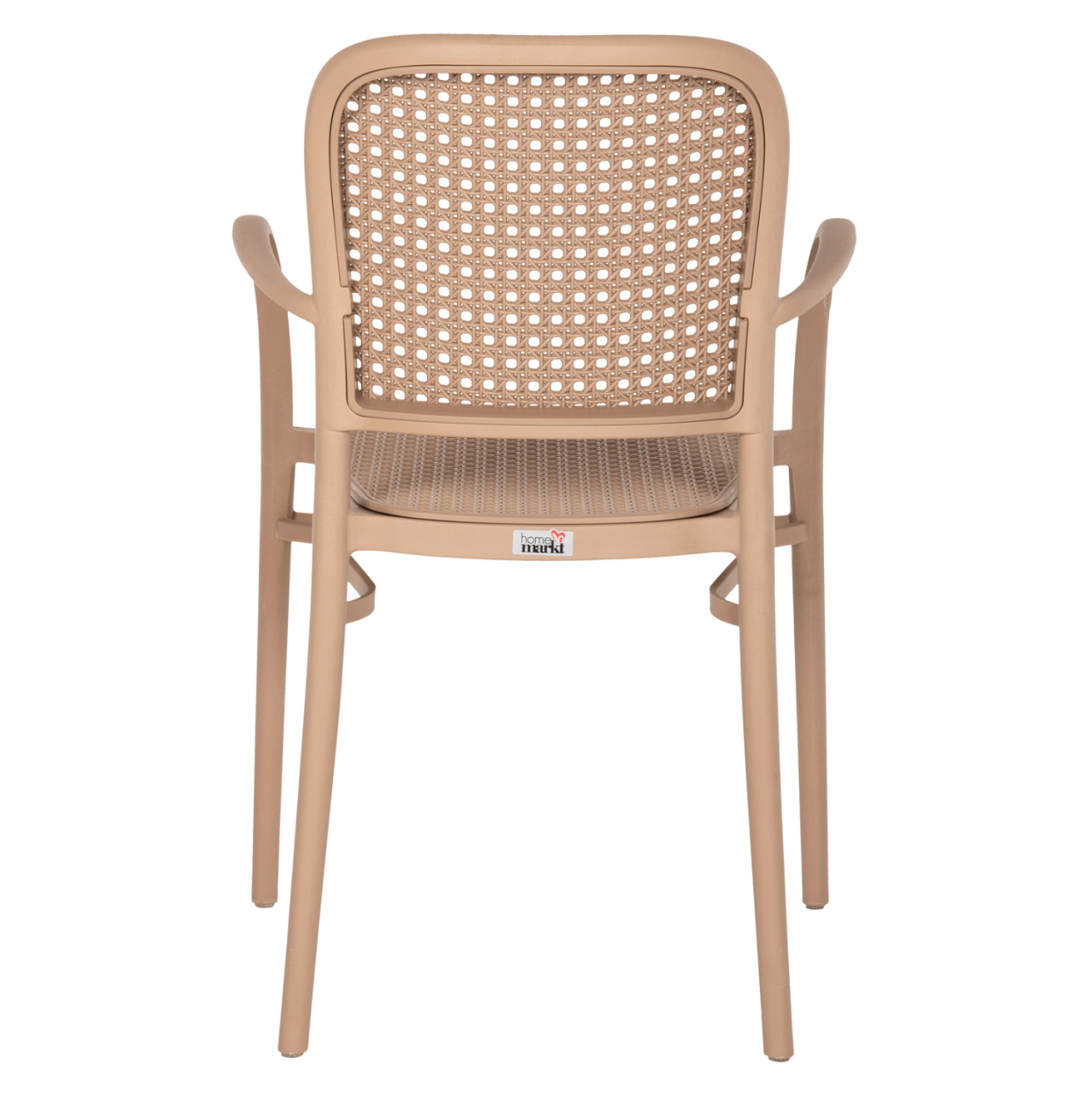 ARMCHAIR POLYPROPYLENE FLOW HM5938.03 CAPPUCCINO 55x53x86Hcm. [6]