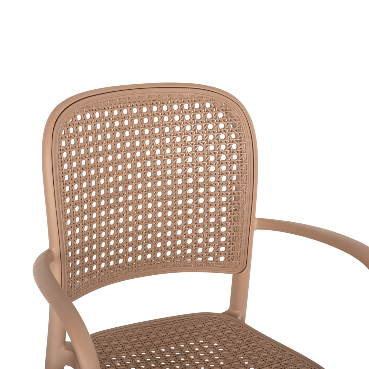 ARMCHAIR POLYPROPYLENE FLOW HM5938.03 CAPPUCCINO 55x53x86Hcm. [7]