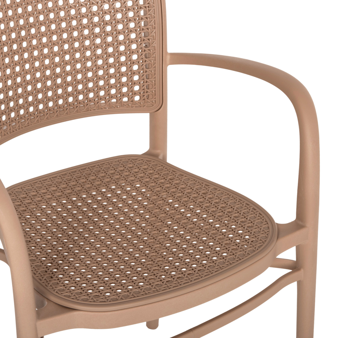 ARMCHAIR POLYPROPYLENE FLOW HM5938.03 CAPPUCCINO 55x53x86Hcm. [8]