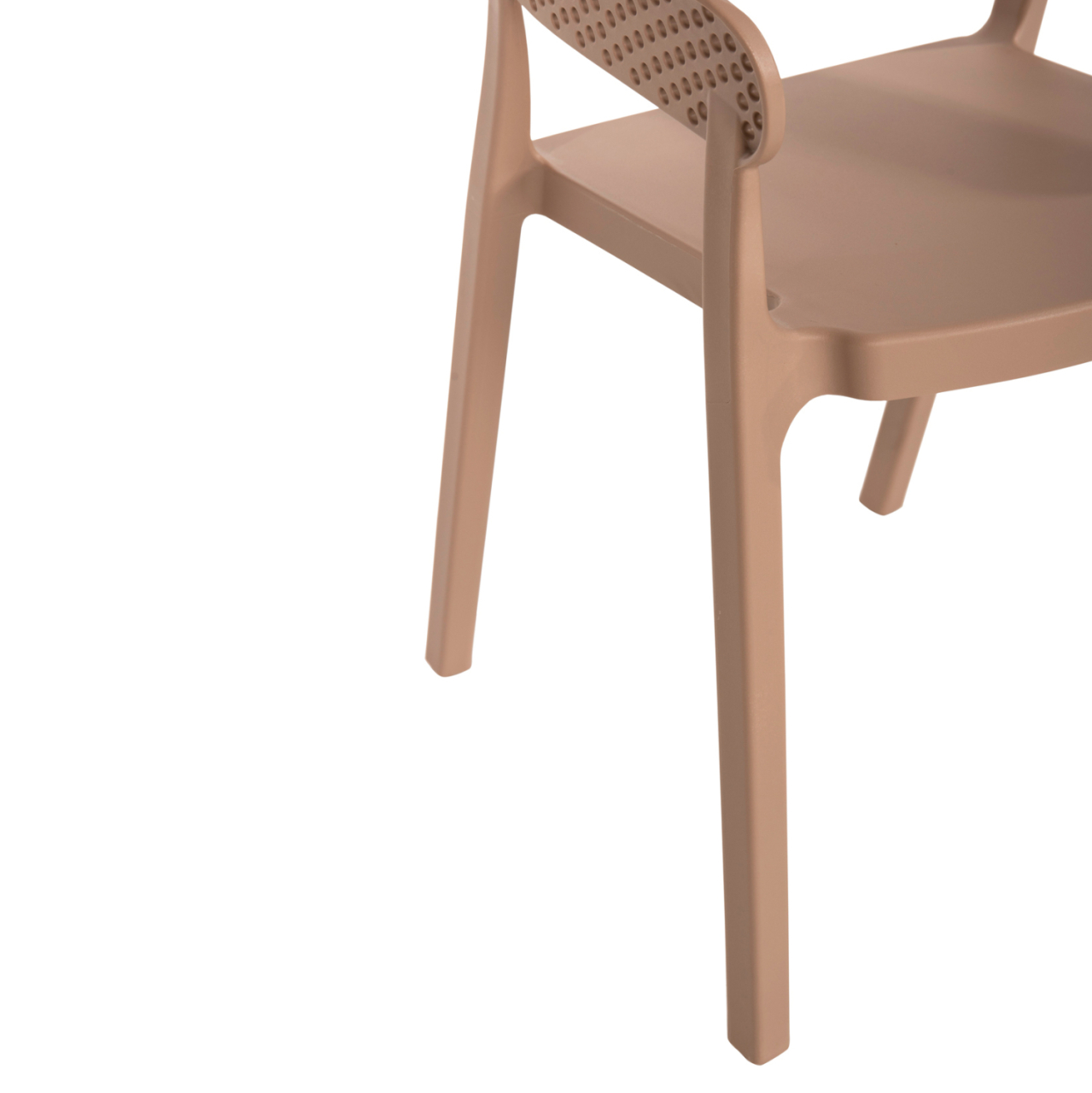 ARMCHAIR POLYPROPYLENE PERFOE HM5941.03 IN CAPPUCCINO 56x50x73Hcm. [10]