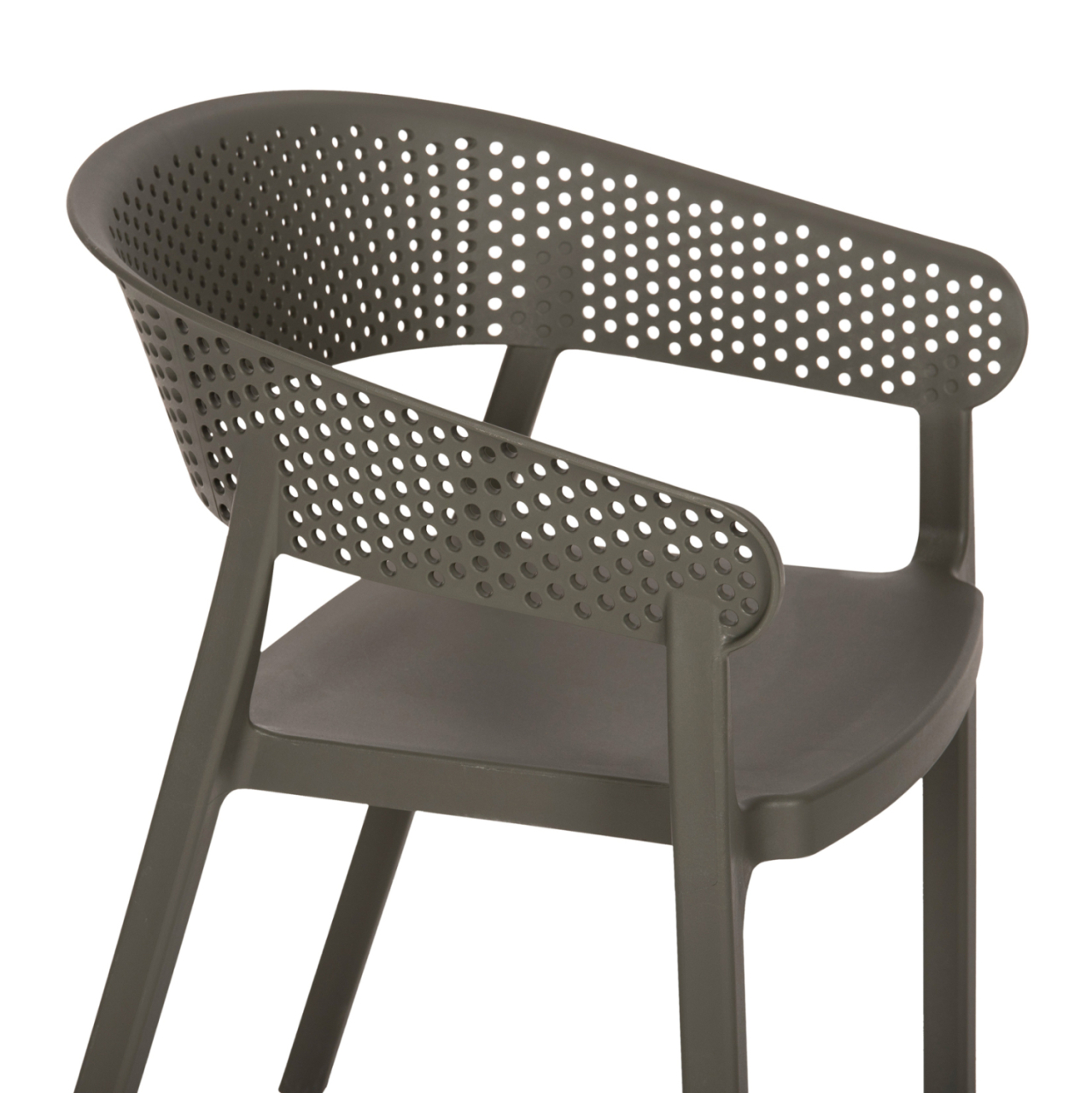 ARMCHAIR POLYPROPYLENE PERFOE HM5941.07 IN DARK OLIVE 56x50x73Hcm. [9]