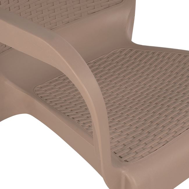 Armchair Polypropylene rattan leg Alu HM5591.02 Cappuccino 60x60x82 cm [8]