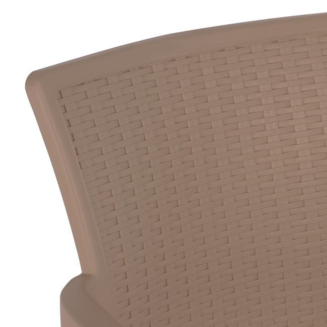 Armchair Polypropylene rattan leg Alu HM5591.02 Cappuccino 60x60x82 cm [7]
