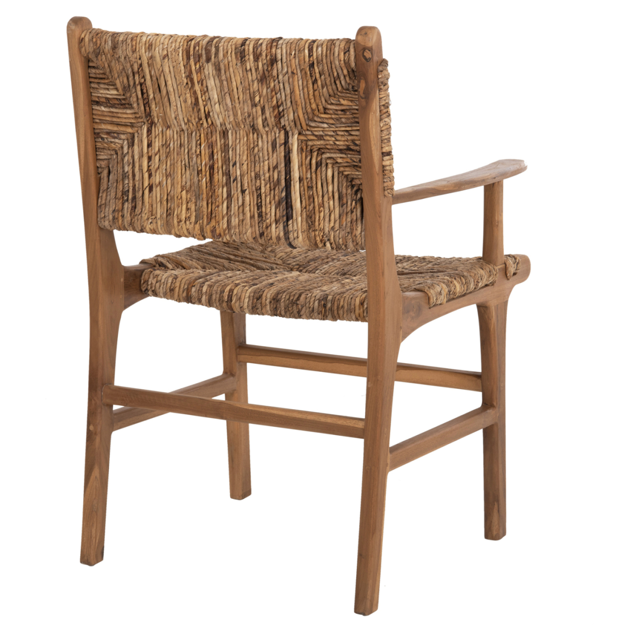 ARMCHAIR PROFESSIONAL SOL ΗΜ9400.11 SOLID TEAK WOOD AND RUSH-MATT 57.5x59x87H cm. [5]