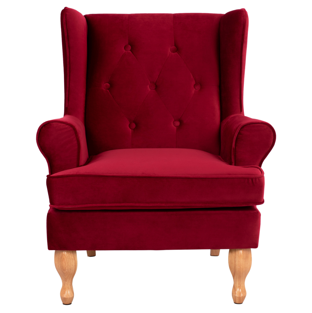 Armchair Red Velvet Brandon 81x83x101cm HM3073.14 [3]