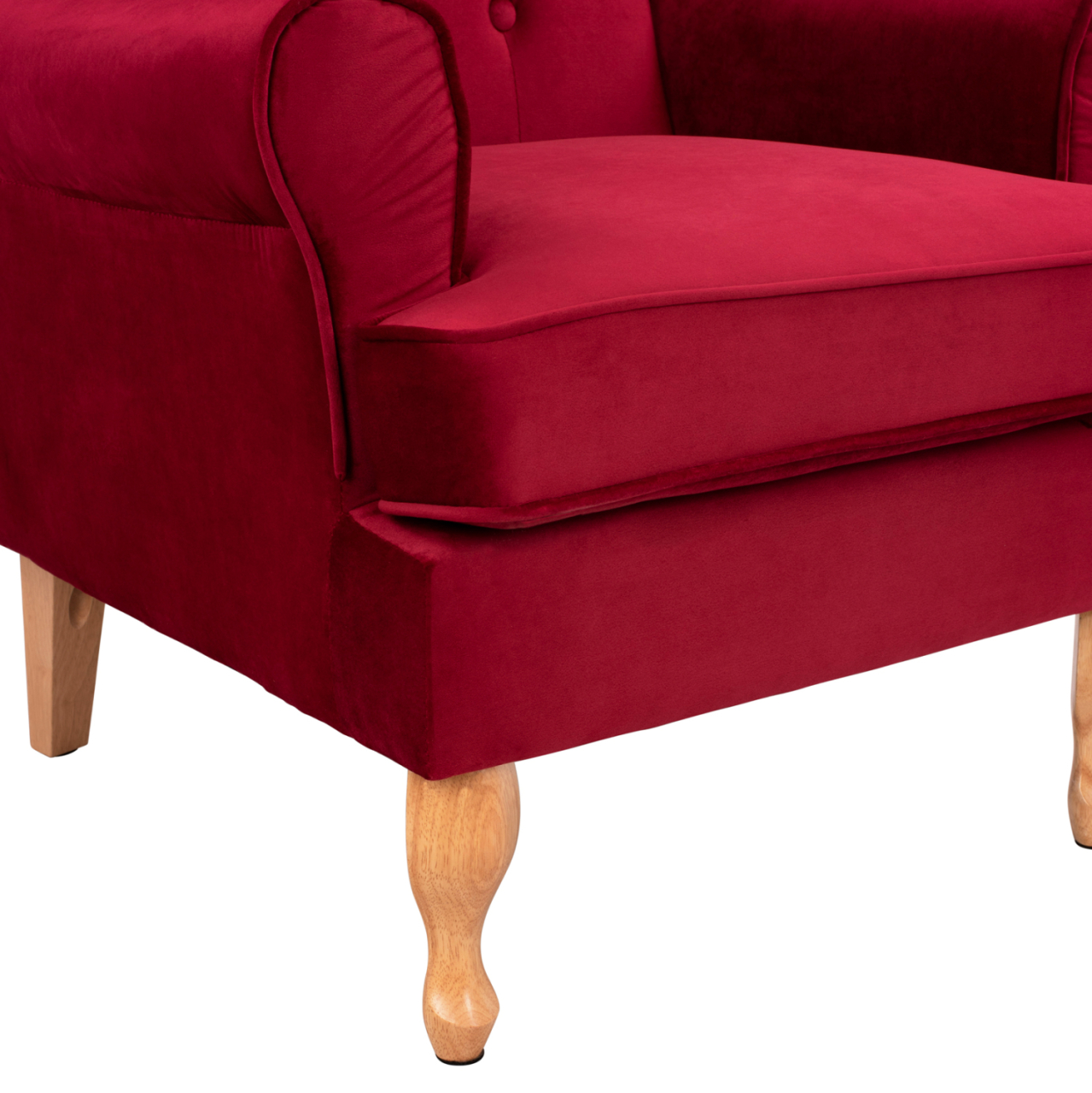 Armchair Red Velvet Brandon 81x83x101cm HM3073.14 [9]