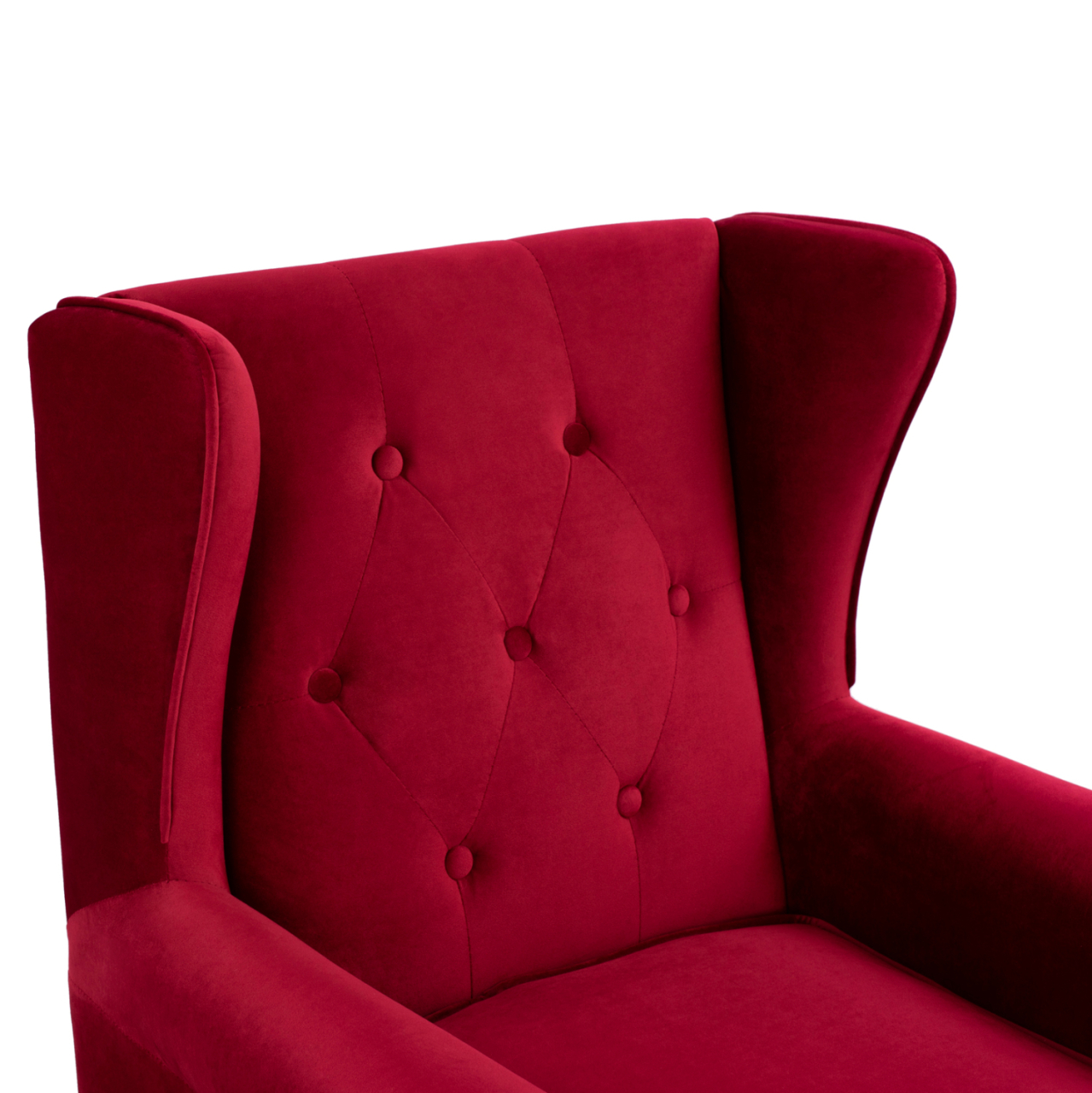 Armchair Red Velvet Brandon 81x83x101cm HM3073.14 [7]
