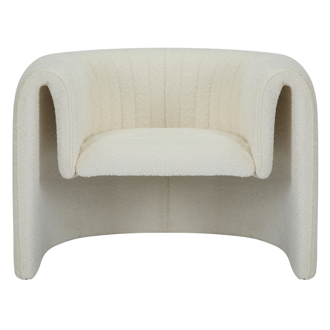 ARMCHAIR RIKER HM9682.04 METAL FRAME-WHITE BOUCLE FABRIC 92x74x69Hcm. [3]