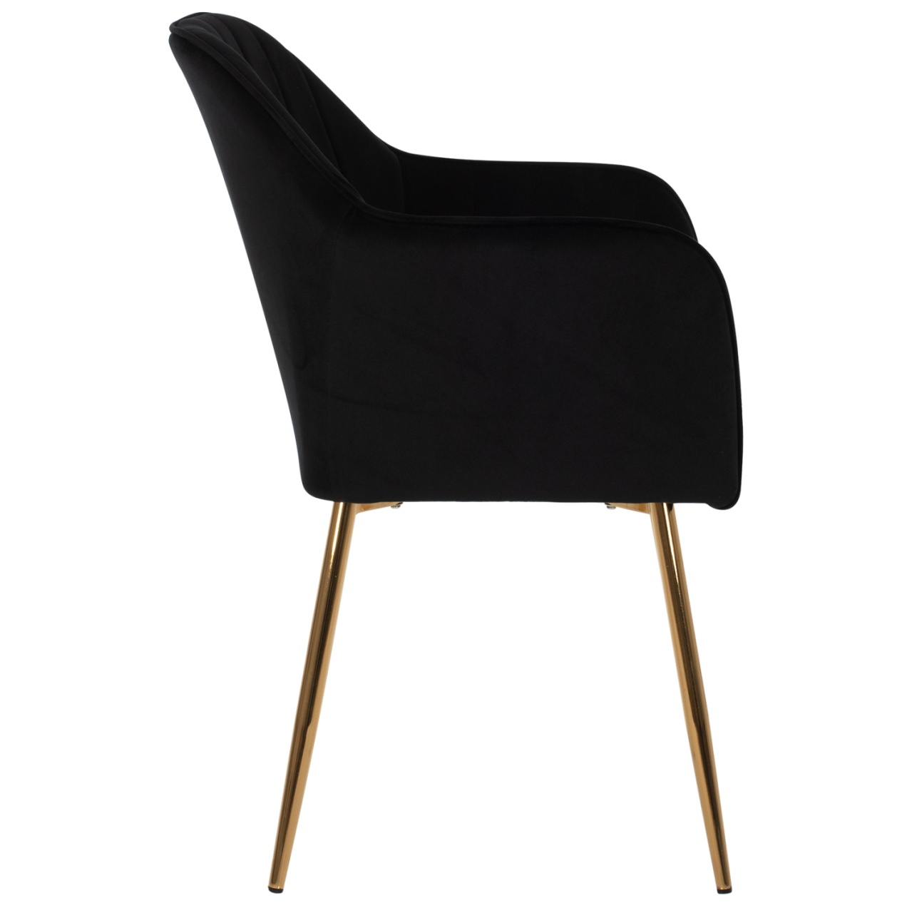 ARMCHAIR SAWYER HM8523.04 BLACK VELVET AND GOLDEN LEGS 55Χ60Χ83Hcm. [4]