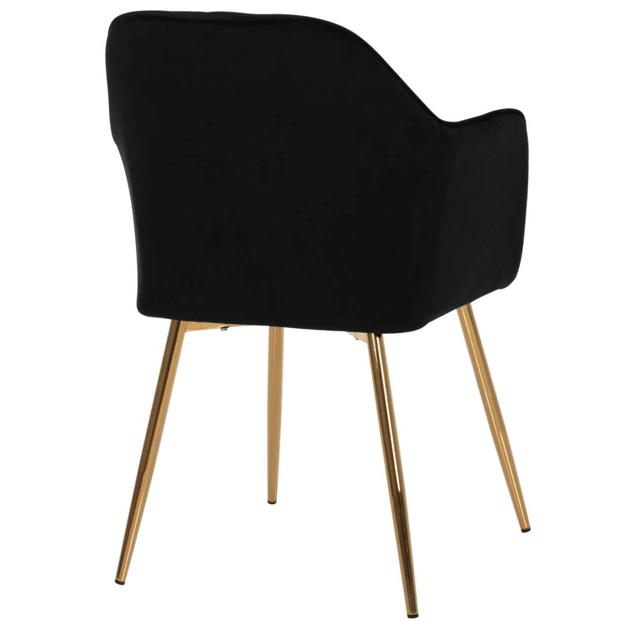 ARMCHAIR SAWYER HM8523.04 BLACK VELVET AND GOLDEN LEGS 55Χ60Χ83Hcm. [5]