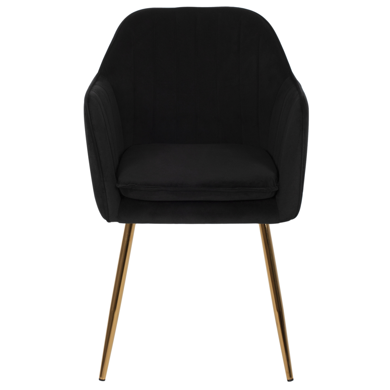ARMCHAIR SAWYER HM8523.04 BLACK VELVET AND GOLDEN LEGS 55Χ60Χ83Hcm. [3]