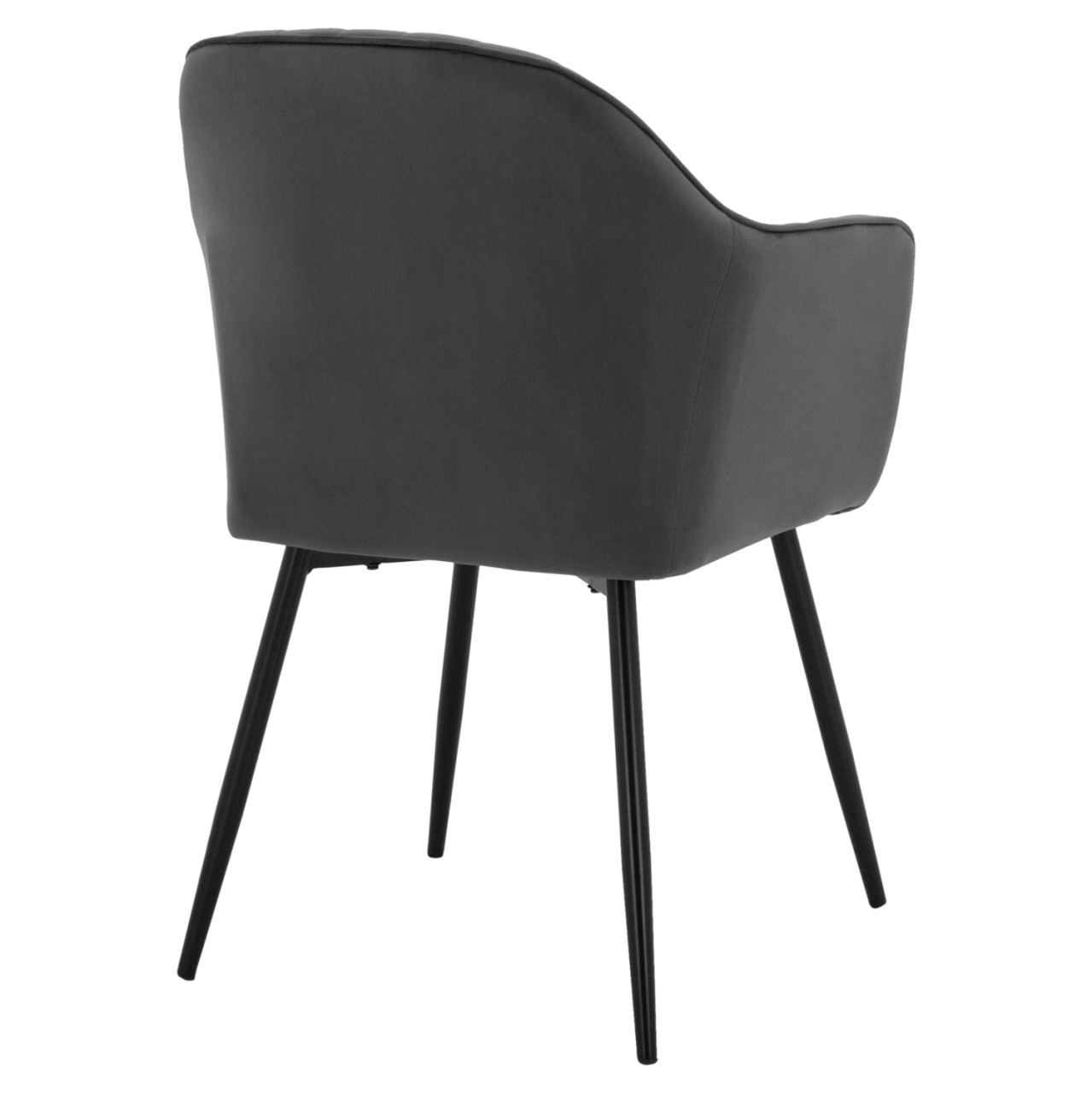 Armchair Sawyer Velvet Grey with black legs HM8523.11 53x60x76cm [5]