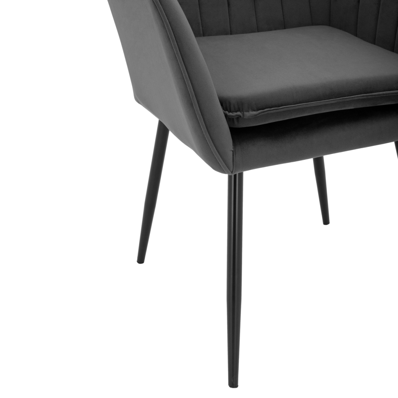Armchair Sawyer Velvet Grey with black legs HM8523.11 53x60x76cm [9]