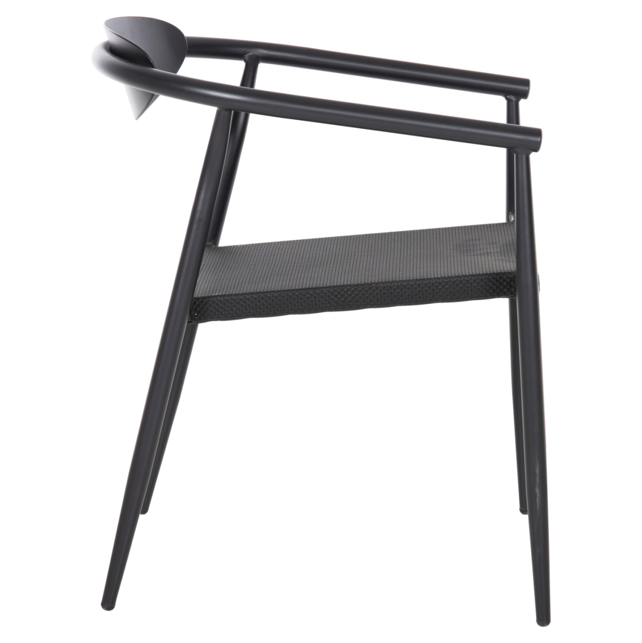 ARMCHAIR SERLY HM6052.02 BLACK ALUMINUM-BLACK TEXTILENE 56x61x74,5Hcm. [4]
