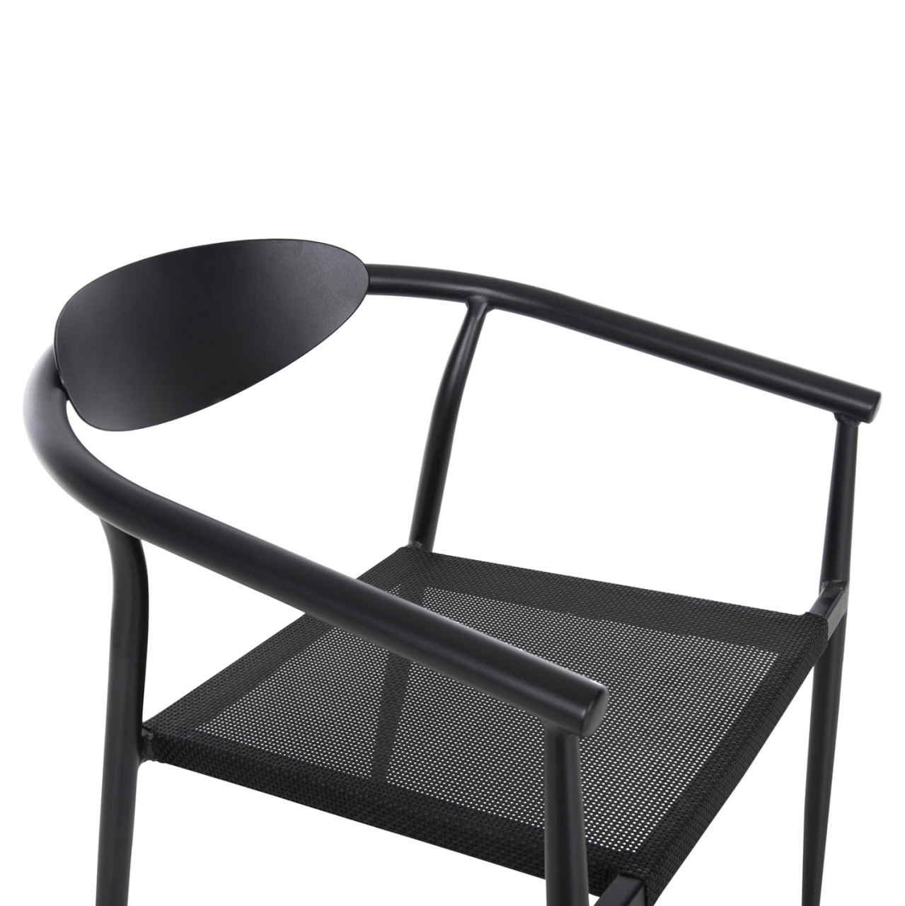ARMCHAIR SERLY HM6052.02 BLACK ALUMINUM-BLACK TEXTILENE 56x61x74,5Hcm. [7]