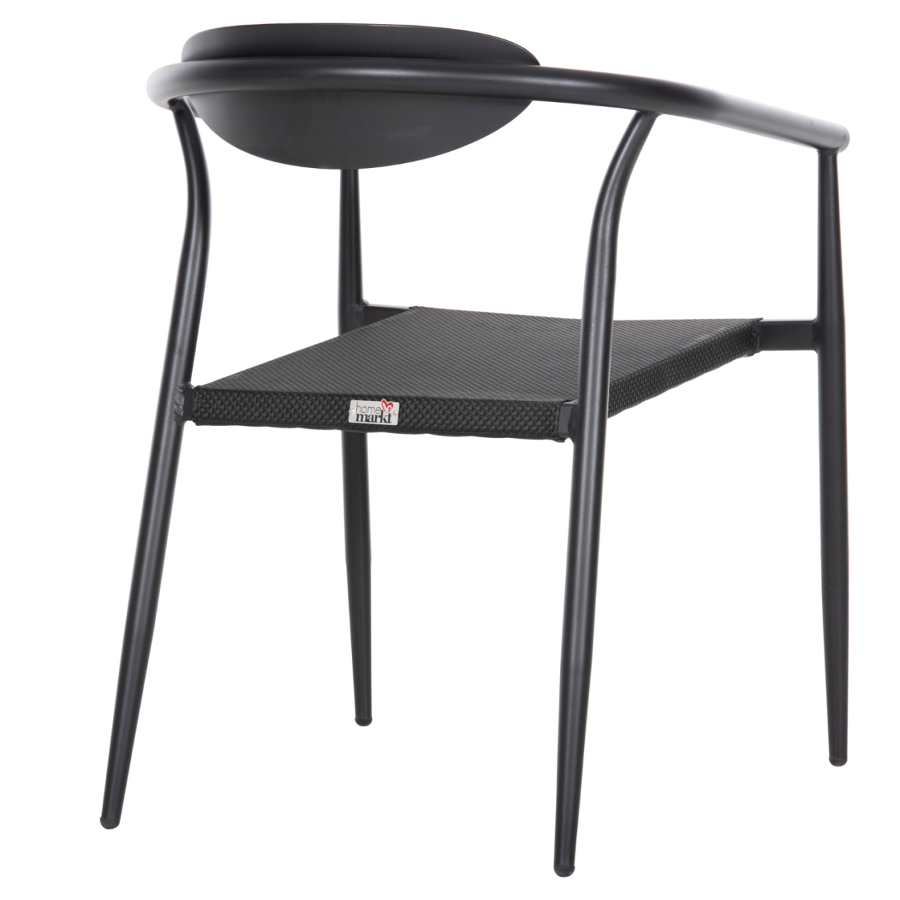 ARMCHAIR SERLY HM6052.02 BLACK ALUMINUM-BLACK TEXTILENE 56x61x74,5Hcm. [5]