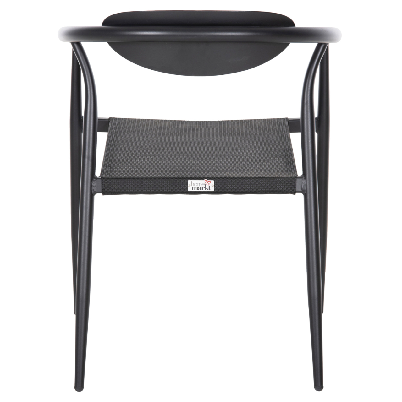 ARMCHAIR SERLY HM6052.02 BLACK ALUMINUM-BLACK TEXTILENE 56x61x74,5Hcm. [6]