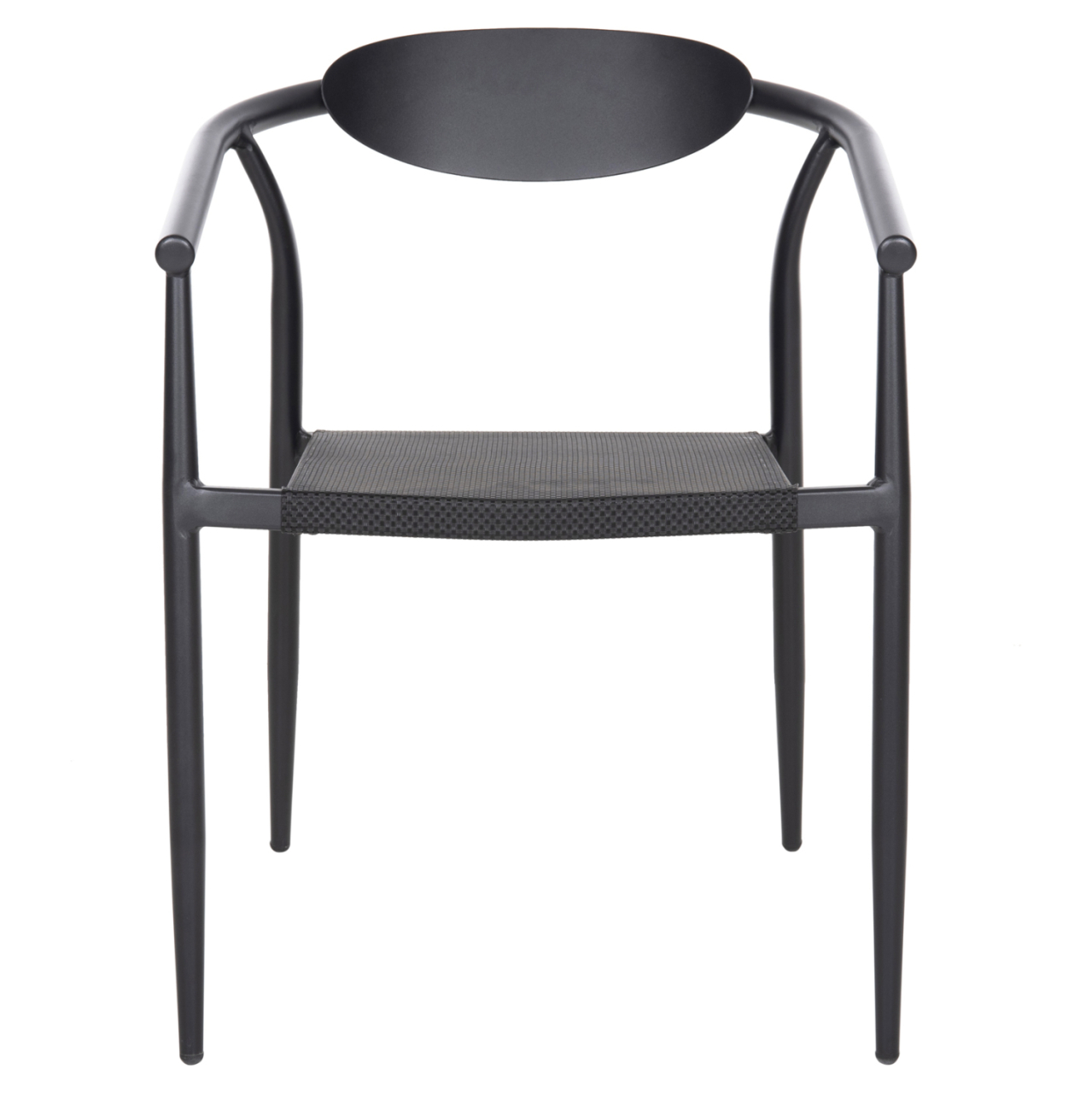 ARMCHAIR SERLY HM6052.02 BLACK ALUMINUM-BLACK TEXTILENE 56x61x74,5Hcm. [3]