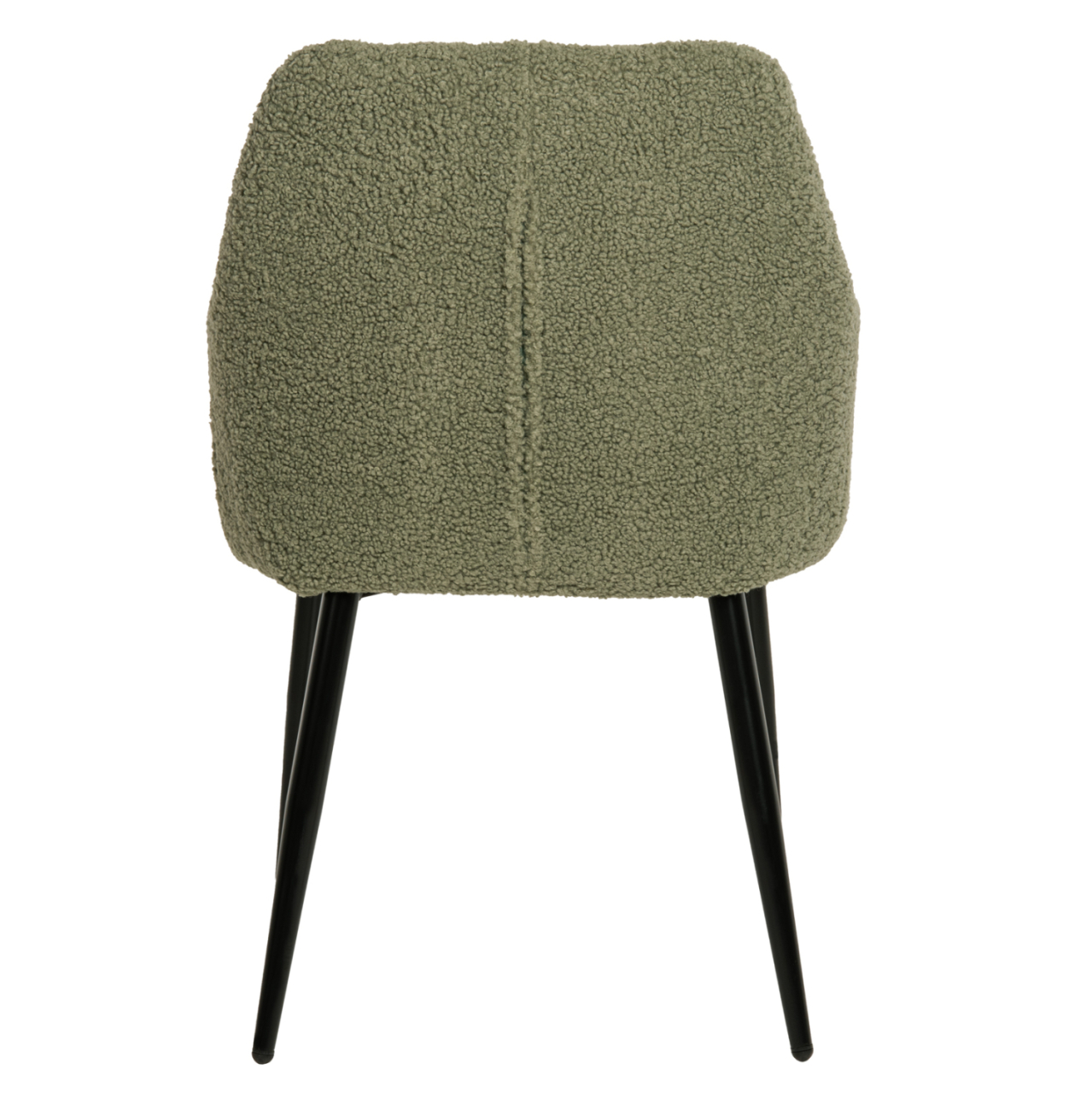ARMCHAIR SHELLY HM8591.03 TEDDY FABRIC IN PISTACHIO GREEN-BLACK METAL LEGS 57x55x87Hcm. [6]