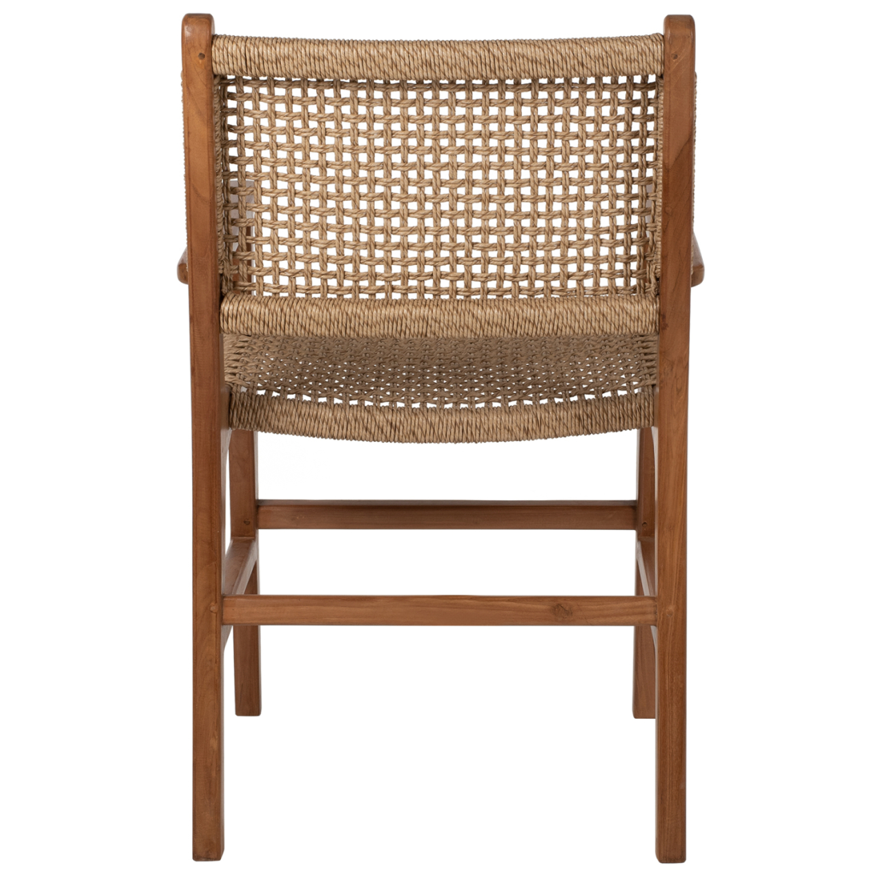ARMCHAIR SOLID TEAK NATURAL COLOR KNITTED RATTAN ROPE 54Χ58Χ88Hcm.HM9385.01 [6]