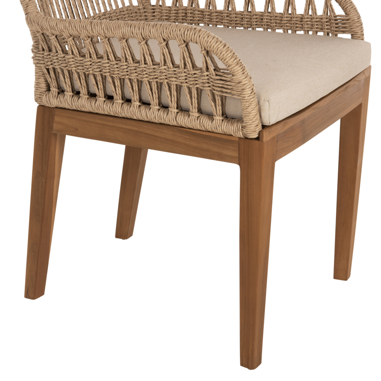 ARMCHAIR STARDOM HM9760.01 TEAK WOOD AND ROPE-NATURAL COLOR 57x65x83Hcm. [9]